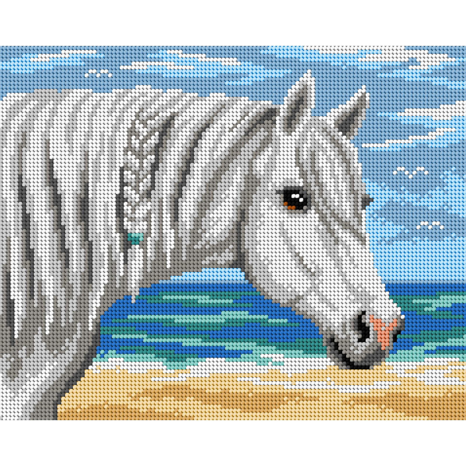 Orchidea 3106H Stramien voorbedrukt By the Sea 24 x 30 cm - STUK