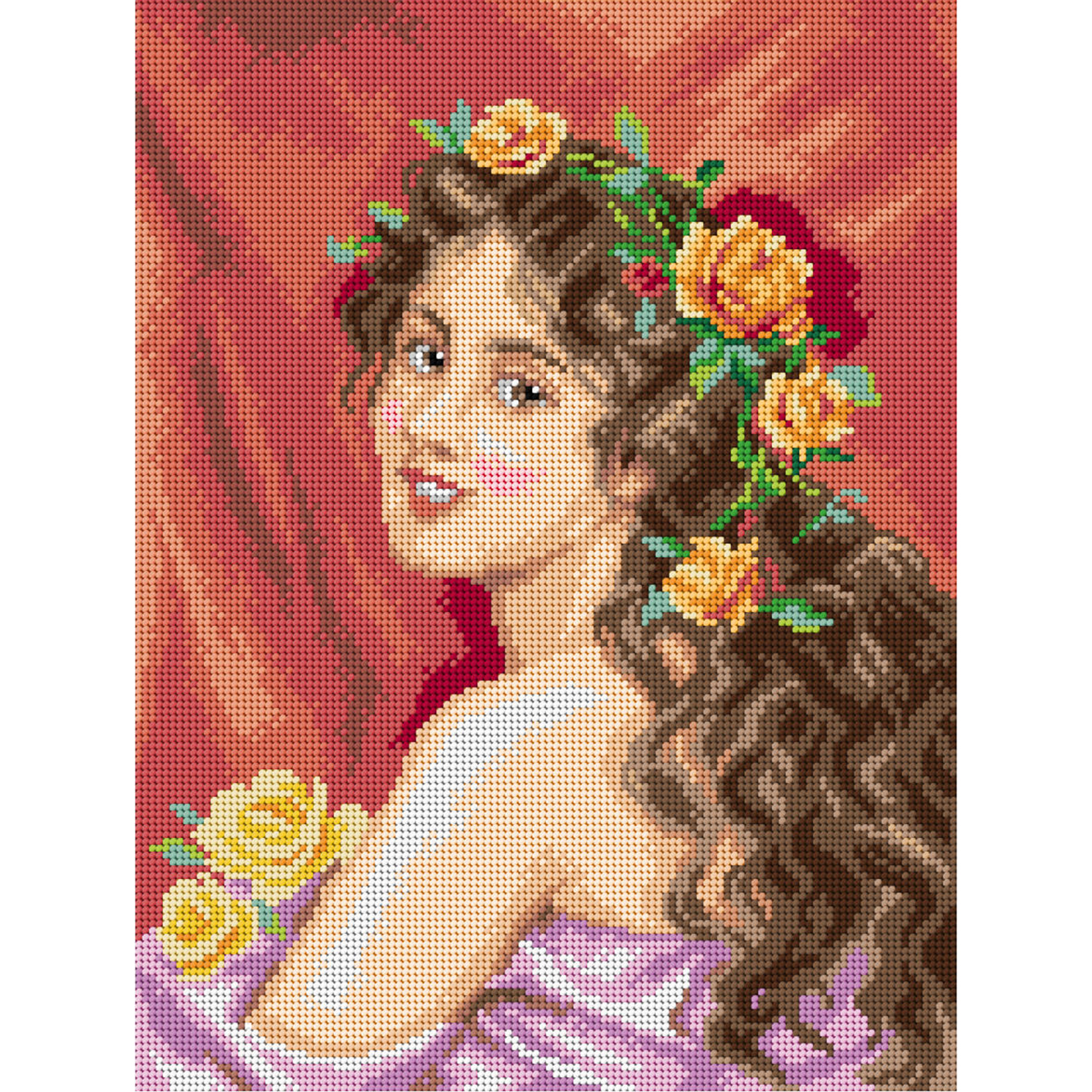 Orchidea 3107J Stramien voorbedrukt Portret - STUK