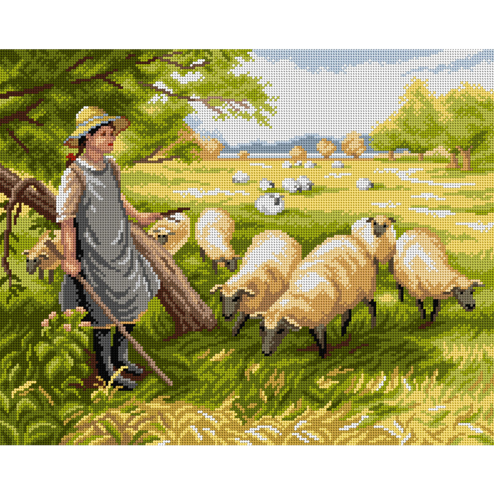 Orchidea 3111M Stramien voorbedrukt de Sheperds - STUK