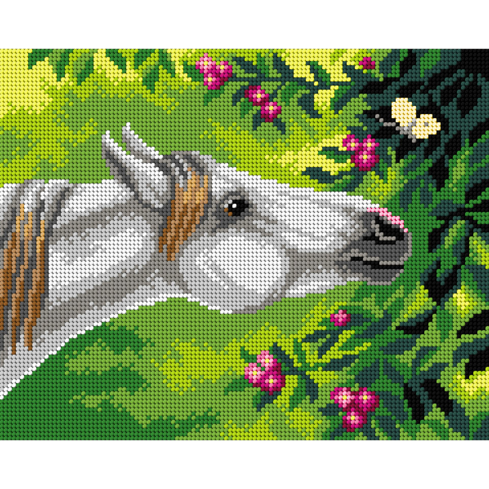 Orchidea 3112H Stramien voorbedrukt paard 24 x 30 cm - STUK