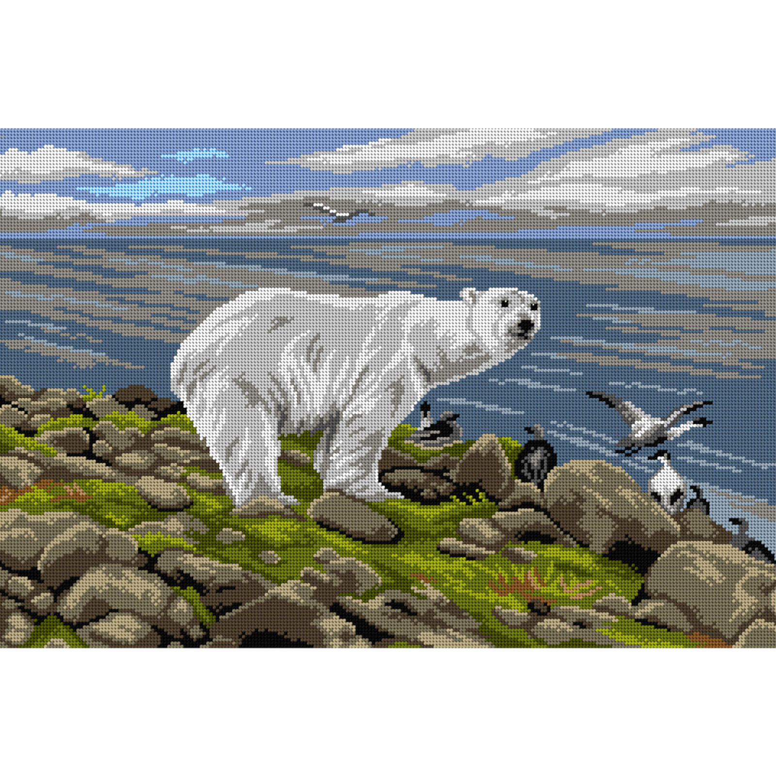 Orchidea 3133Q Stramien voorbedrukt Polar Beer - STUK