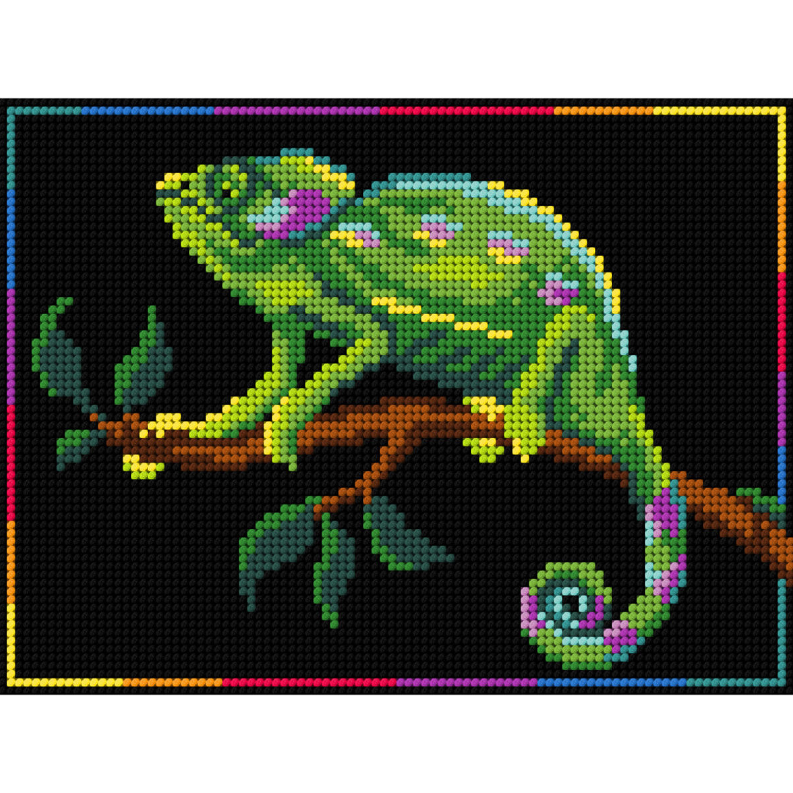 Orchidea 3140F Stramien voorbedrukt Chameleon 18 x 24 cm - STUK