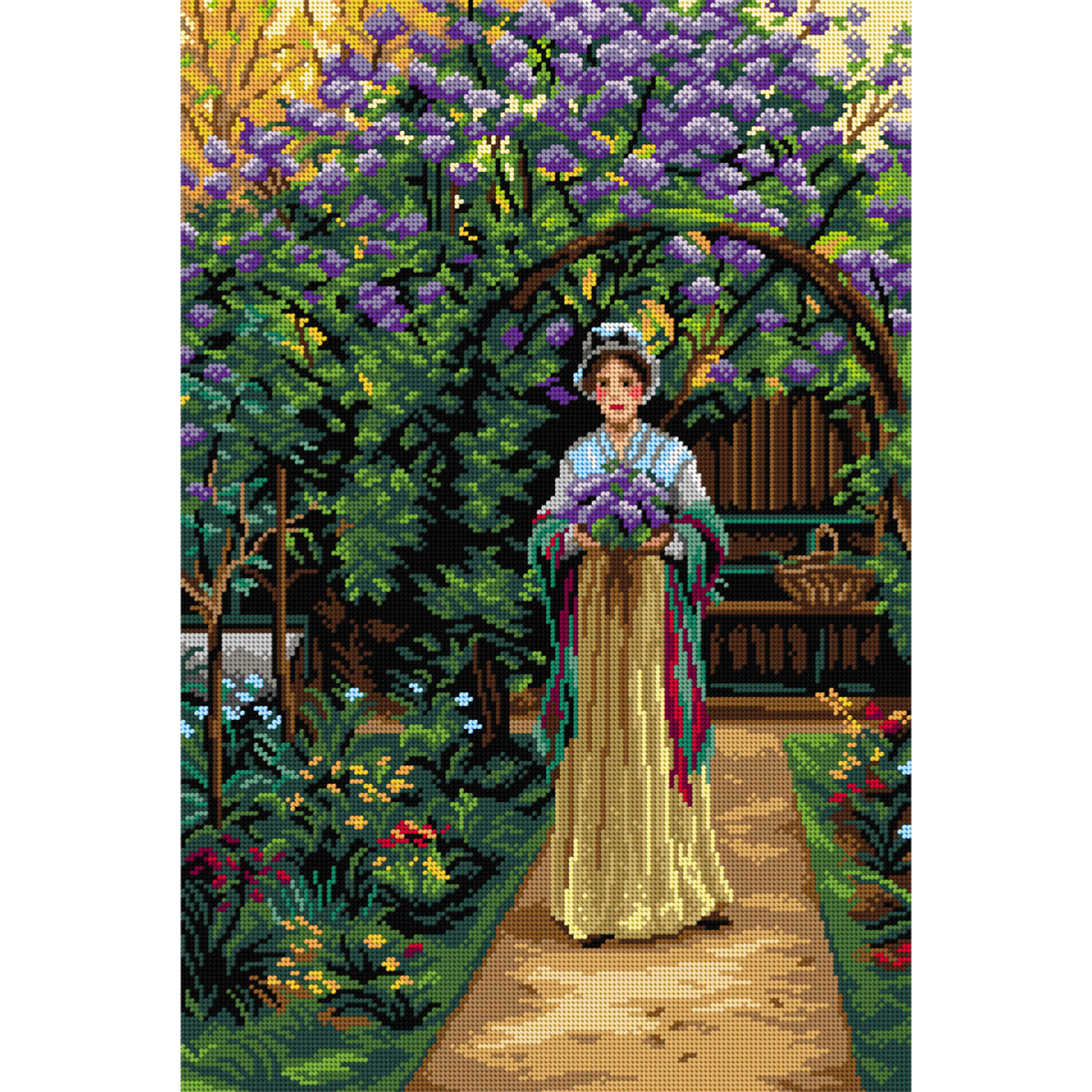 Orchidea 3142Q Stramien voorbedrukt Lila - STUK