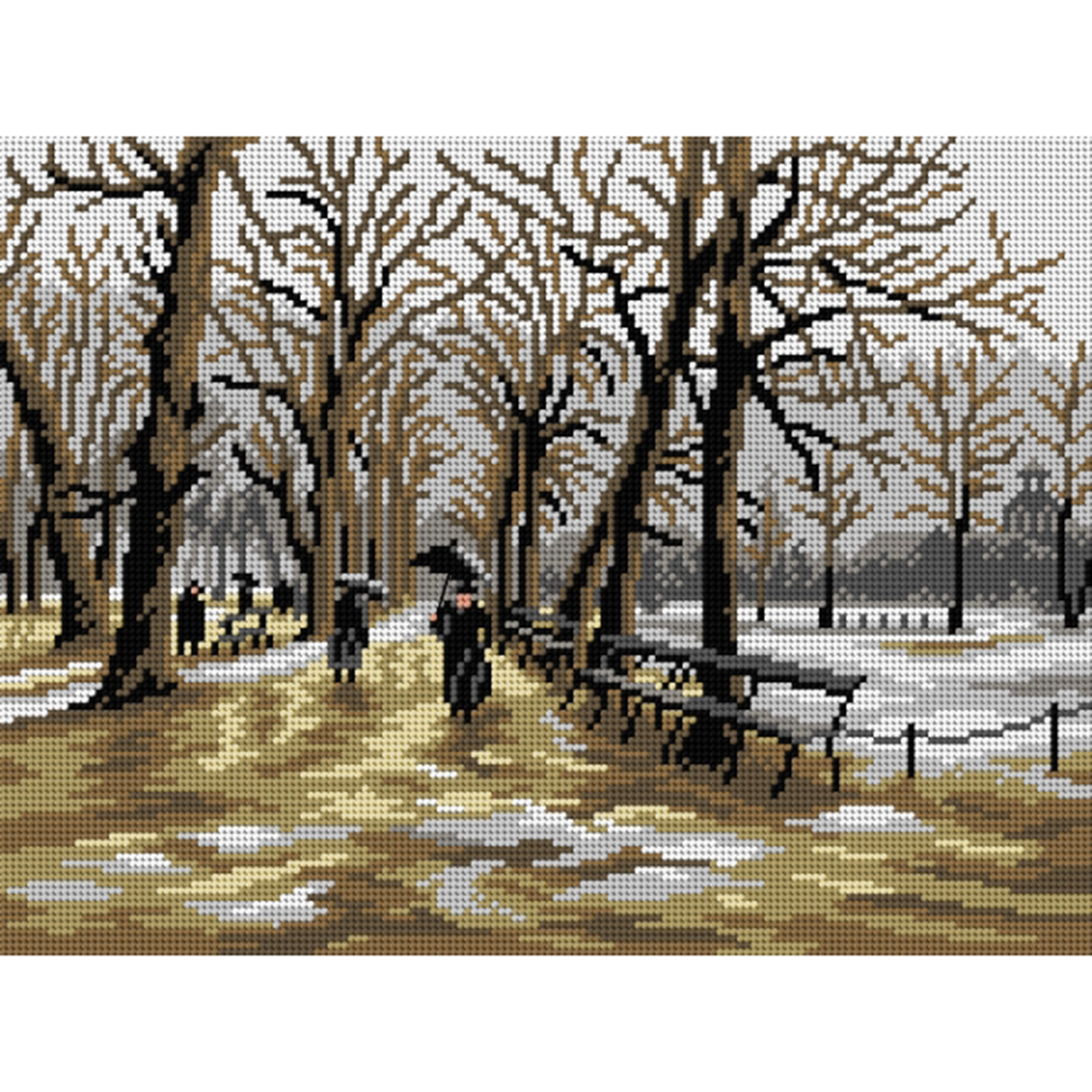 Orchidea 3154J Stramien voorbedrukt Saski Tuin - STUK