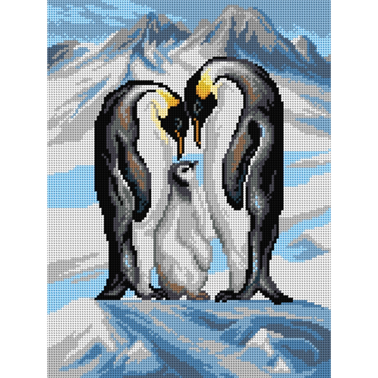 Orchidea 3160J Stramien voorbedrukt Penguins - STUK