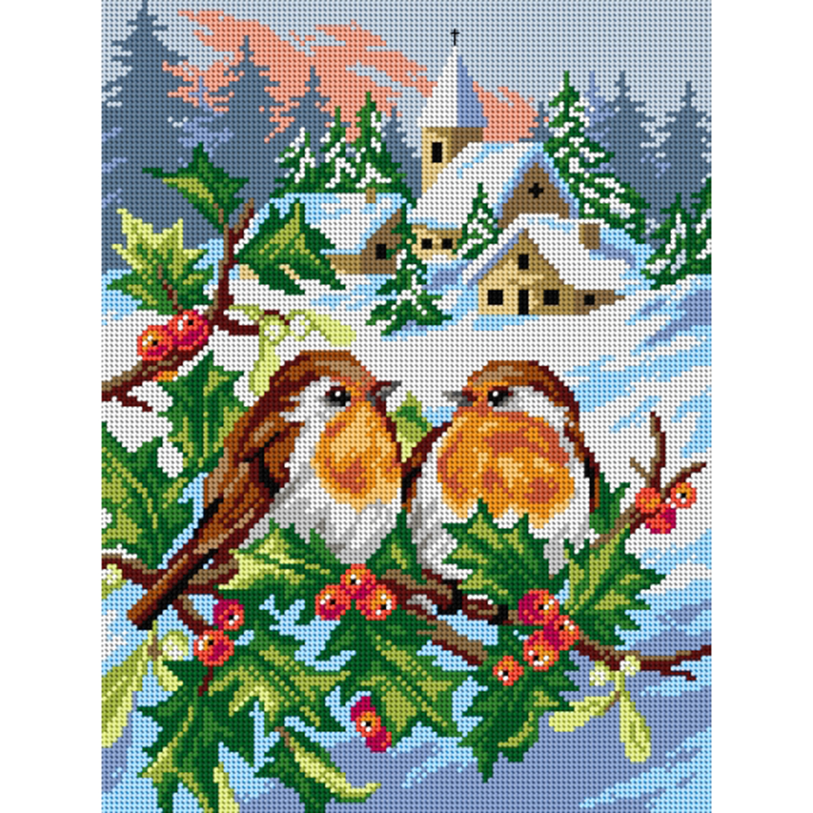 Orchidea 3170J Stramien voorbedrukt Frosty Landschap - STUK