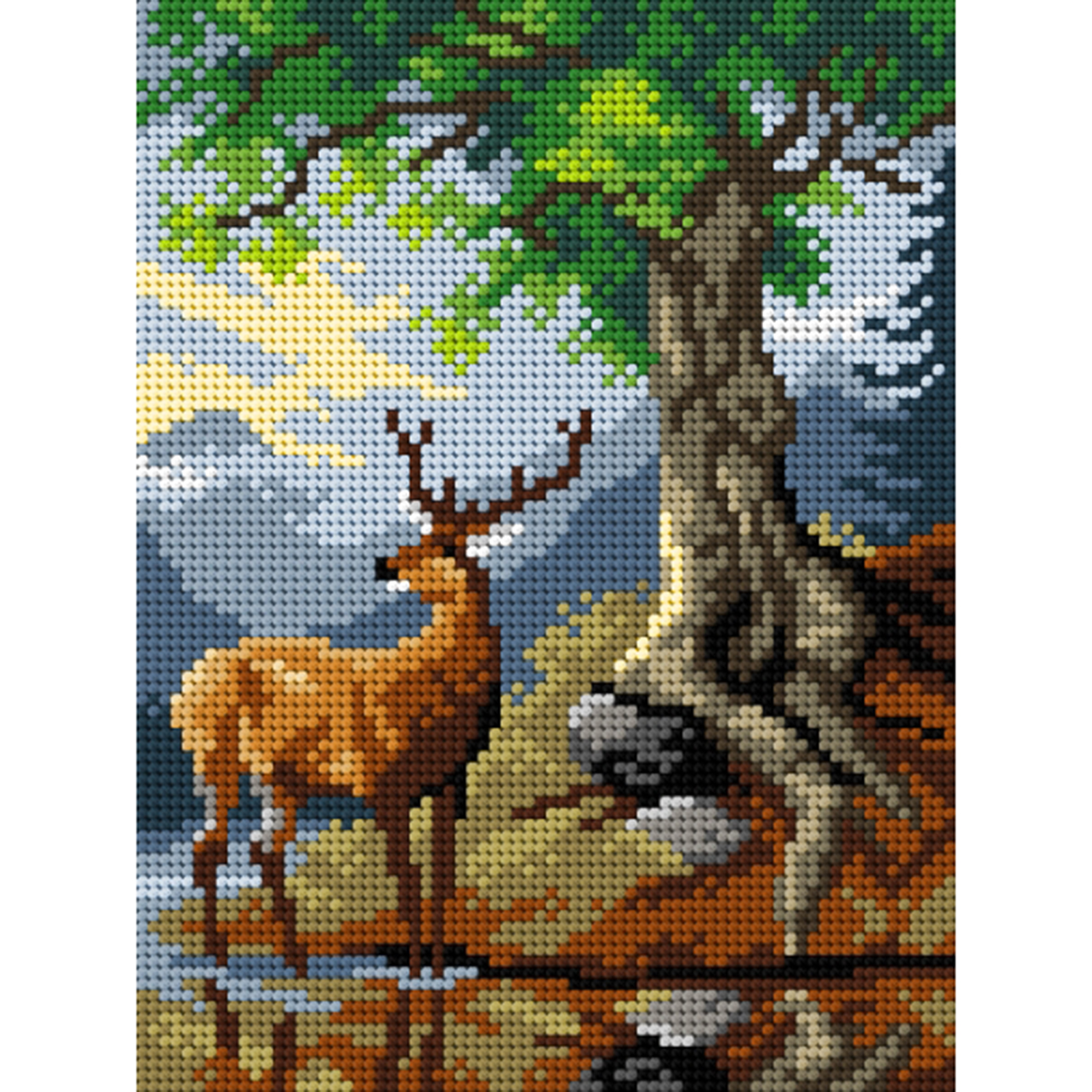 Orchidea 3173F Stramien voorbedrukt Een Stag 18 x 24 cm - STUK