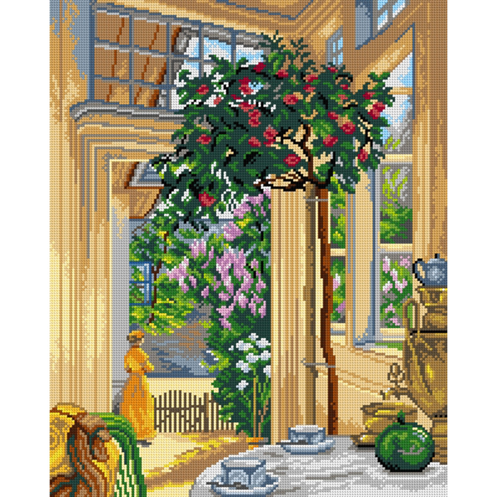 Orchidea 3176M Stramien voorbedrukt Zon mei 40 x 50 cm - STUK