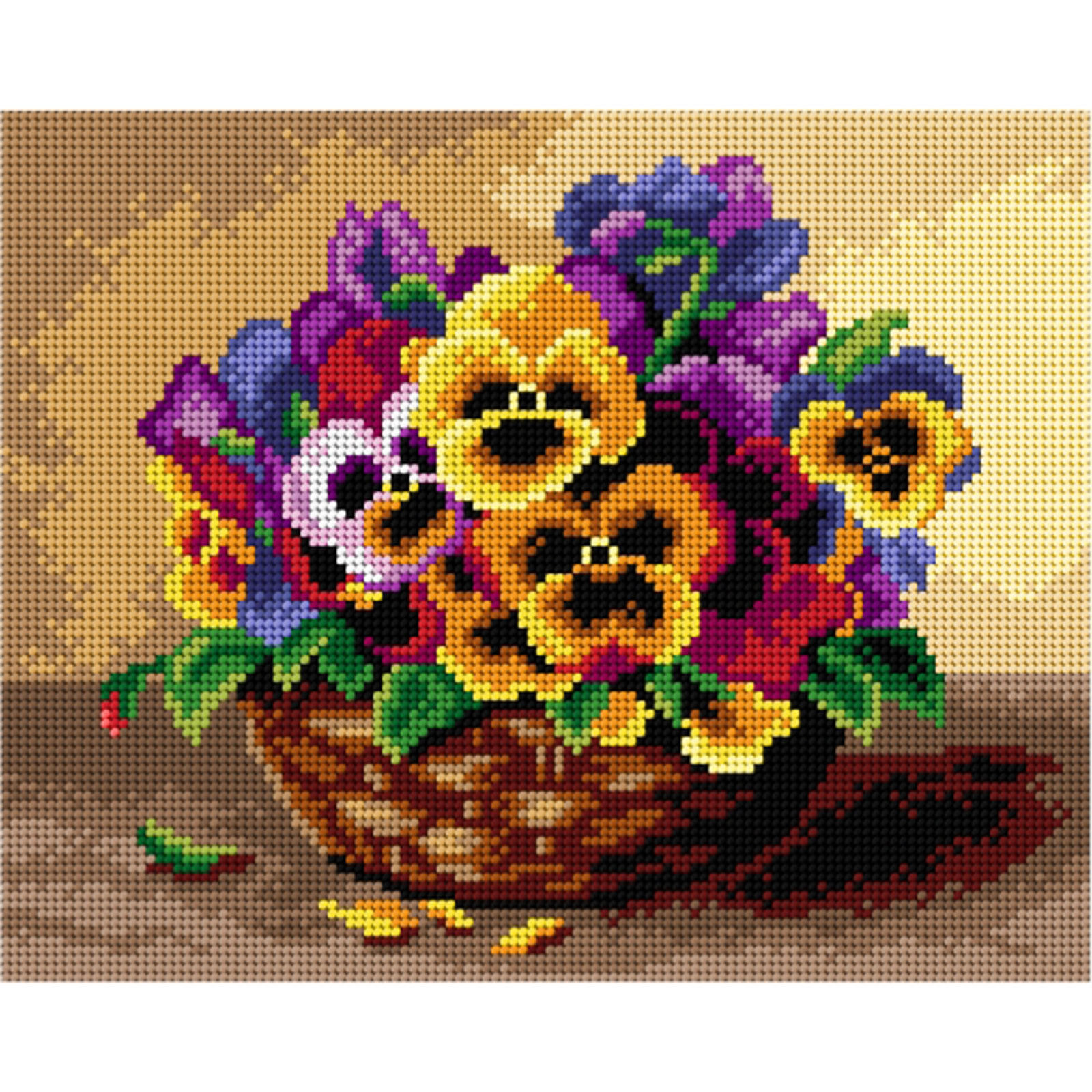 Orchidea 3183H Stramien voorbedrukt Viooltjes 24 x 30 cm - STUK