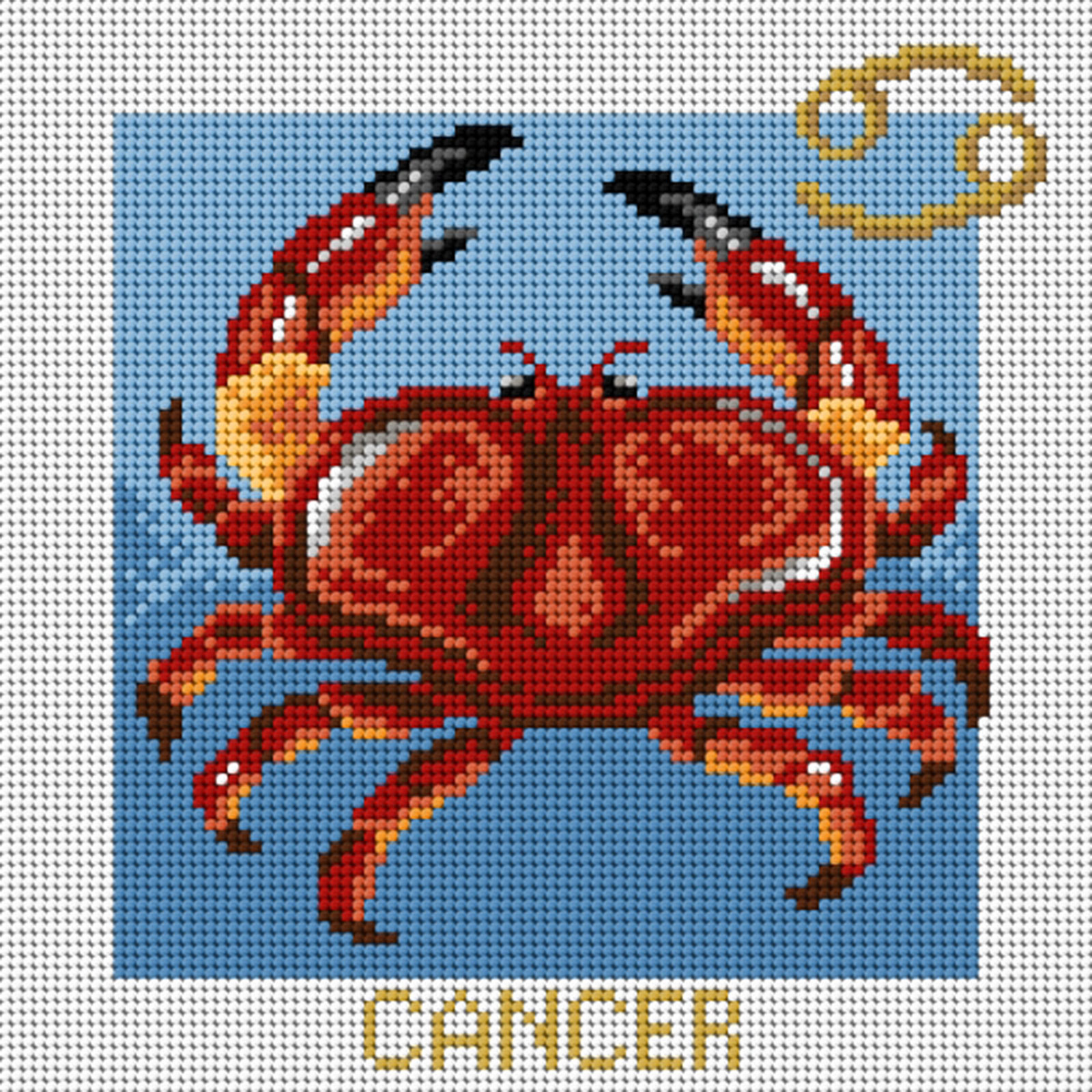 Orchidea 3201H Stramien voorbedrukt Cancertk 24 x 24 cm - STUK