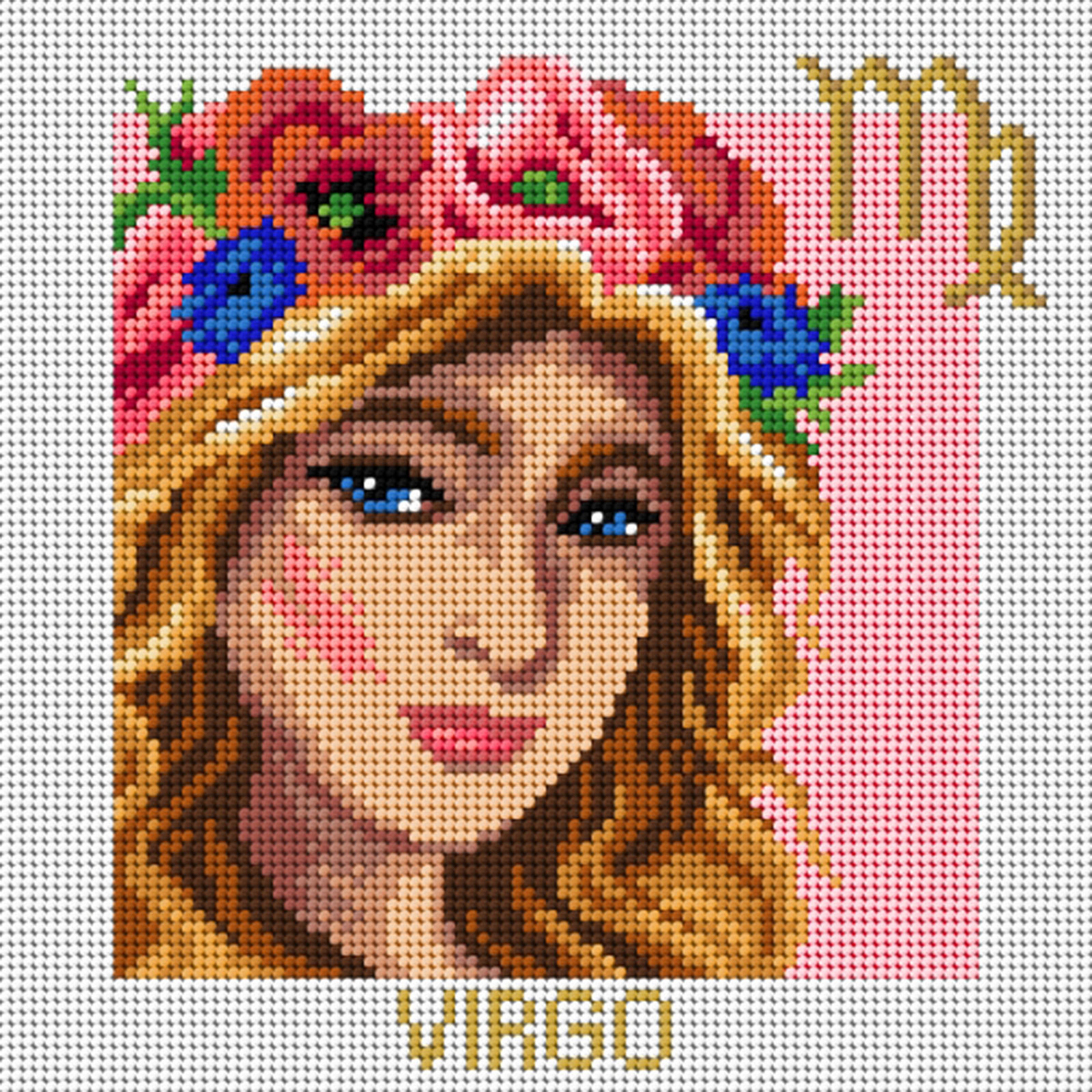 Orchidea 3204H Stramien voorbedrukt Maagd 24 x 24 cm - STUK