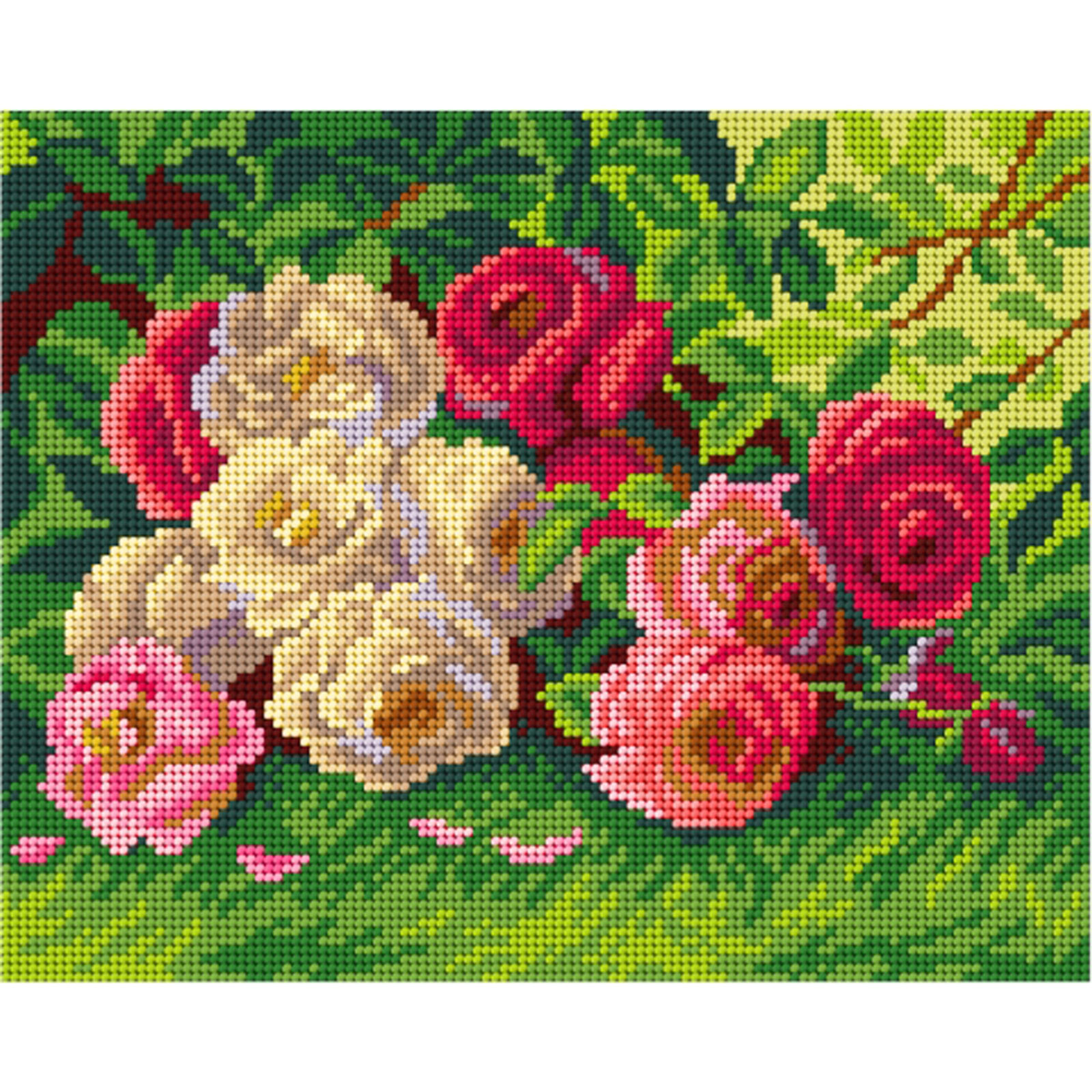 Orchidea 3232H Stramien voorbedrukt Rozen 24 x 30 cm - STUK