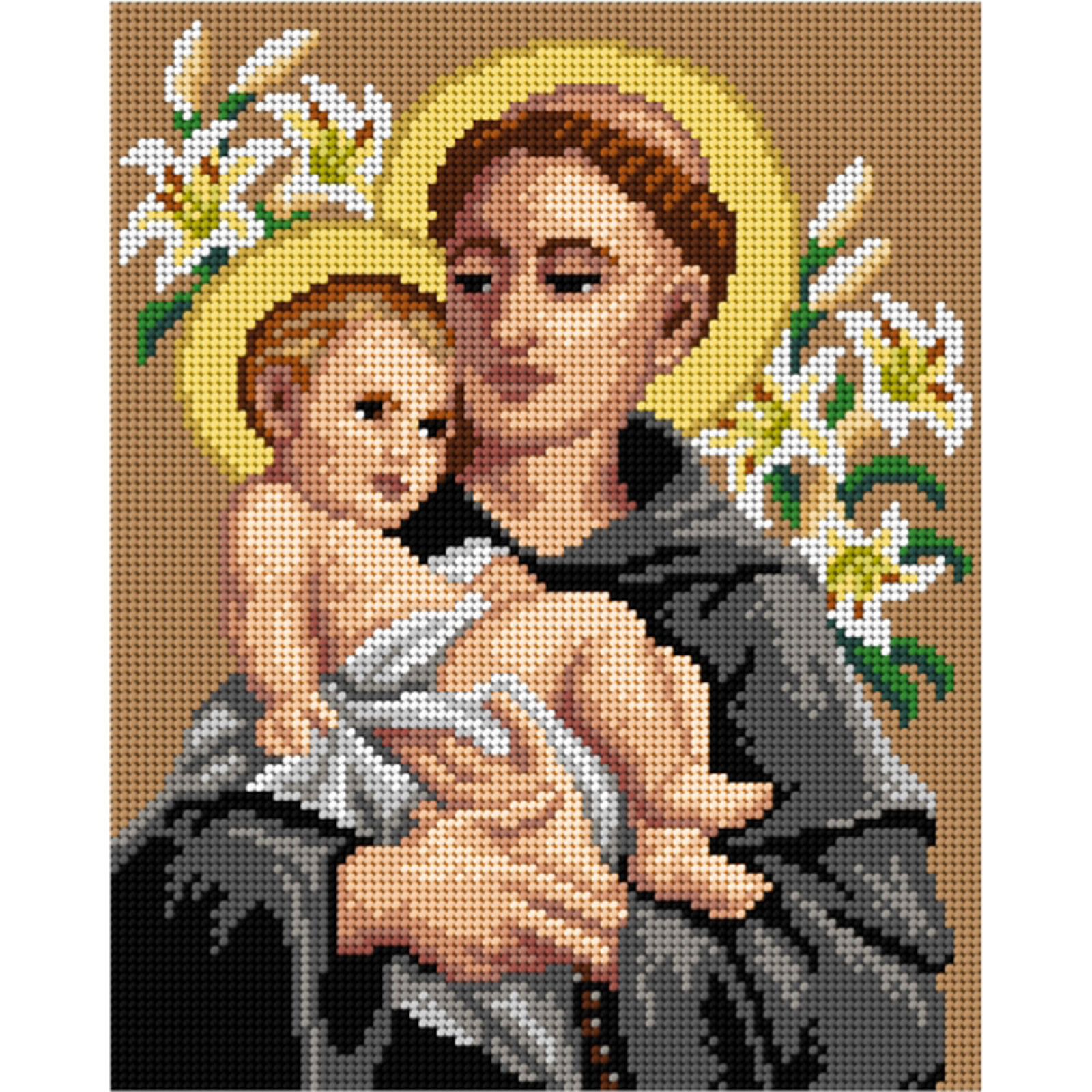 Orchidea 3237H Stramien voorbedrukt Saint Anthony 24 x 30 cm - STUK