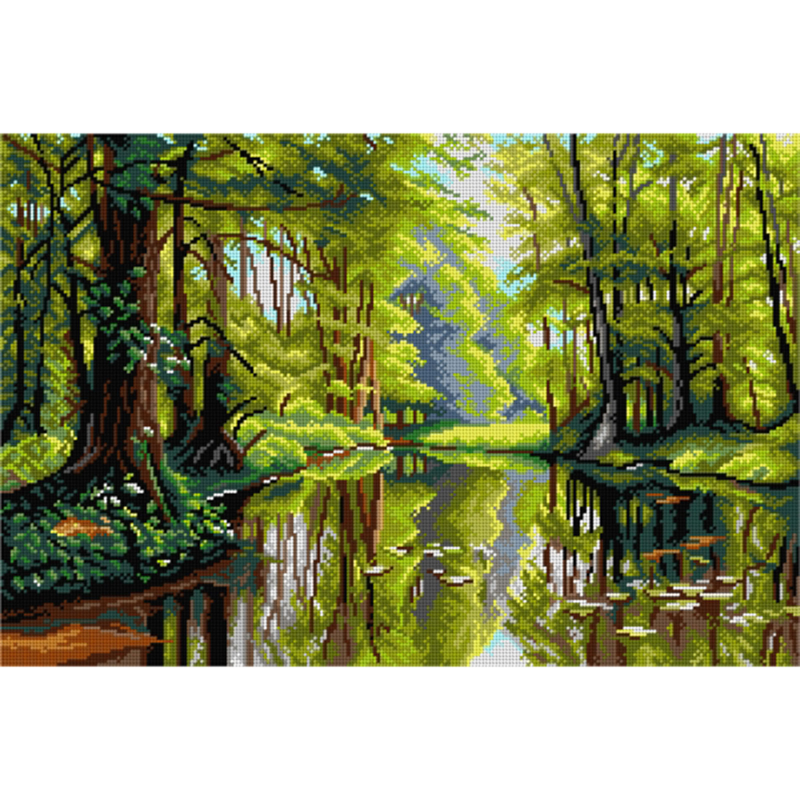 Orchidea 3253Q Stramien voorbedrukt Landschap 40 x 60 cm - STUK