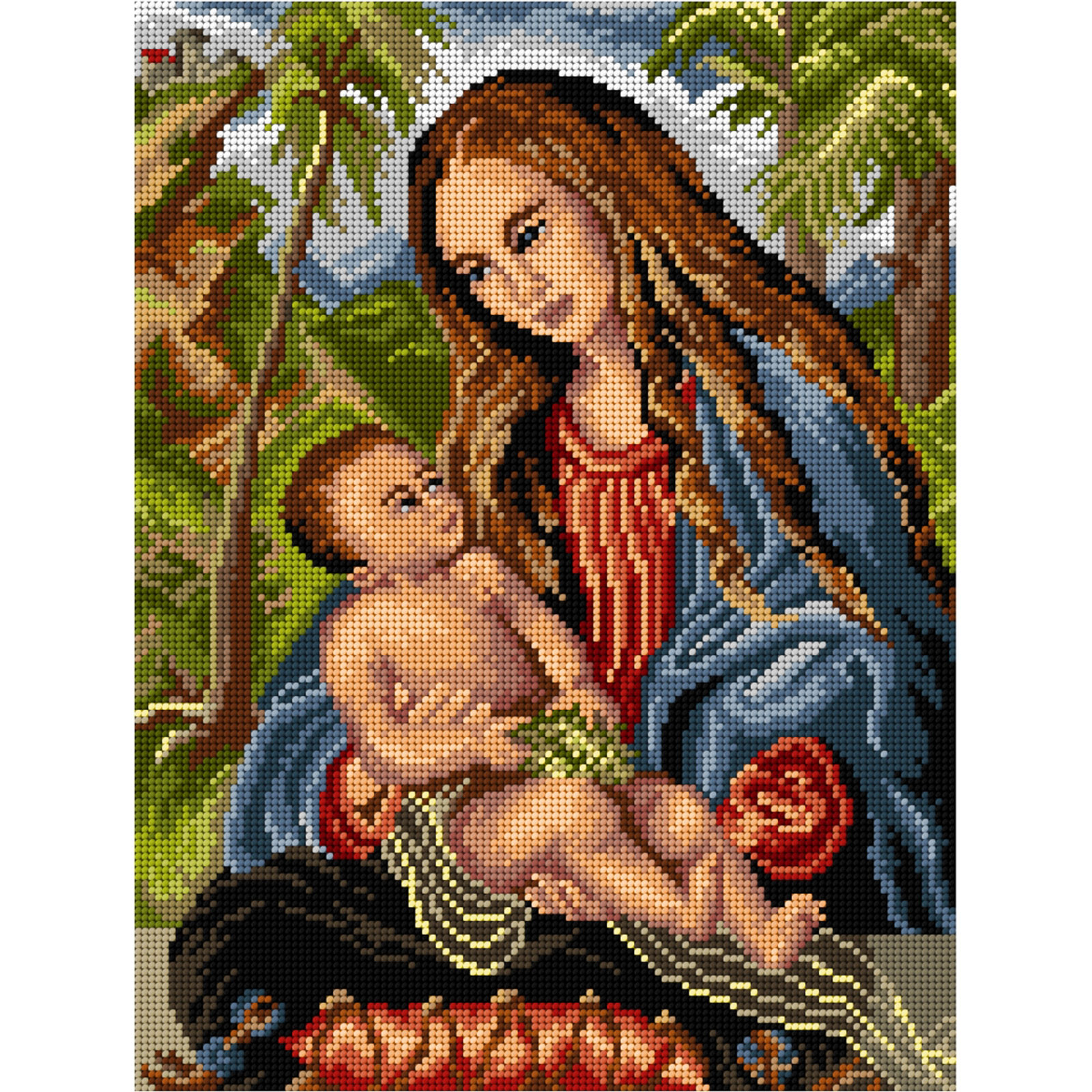 Orchidea 3264J Stramien voorbedrukt Madonna 30 x 40 cm - STUK