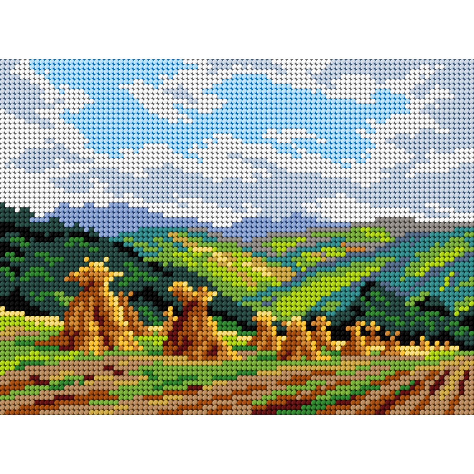 Orchidea 3268F Stramien voorbedrukt Landschap 18 x 24 cm - STUK