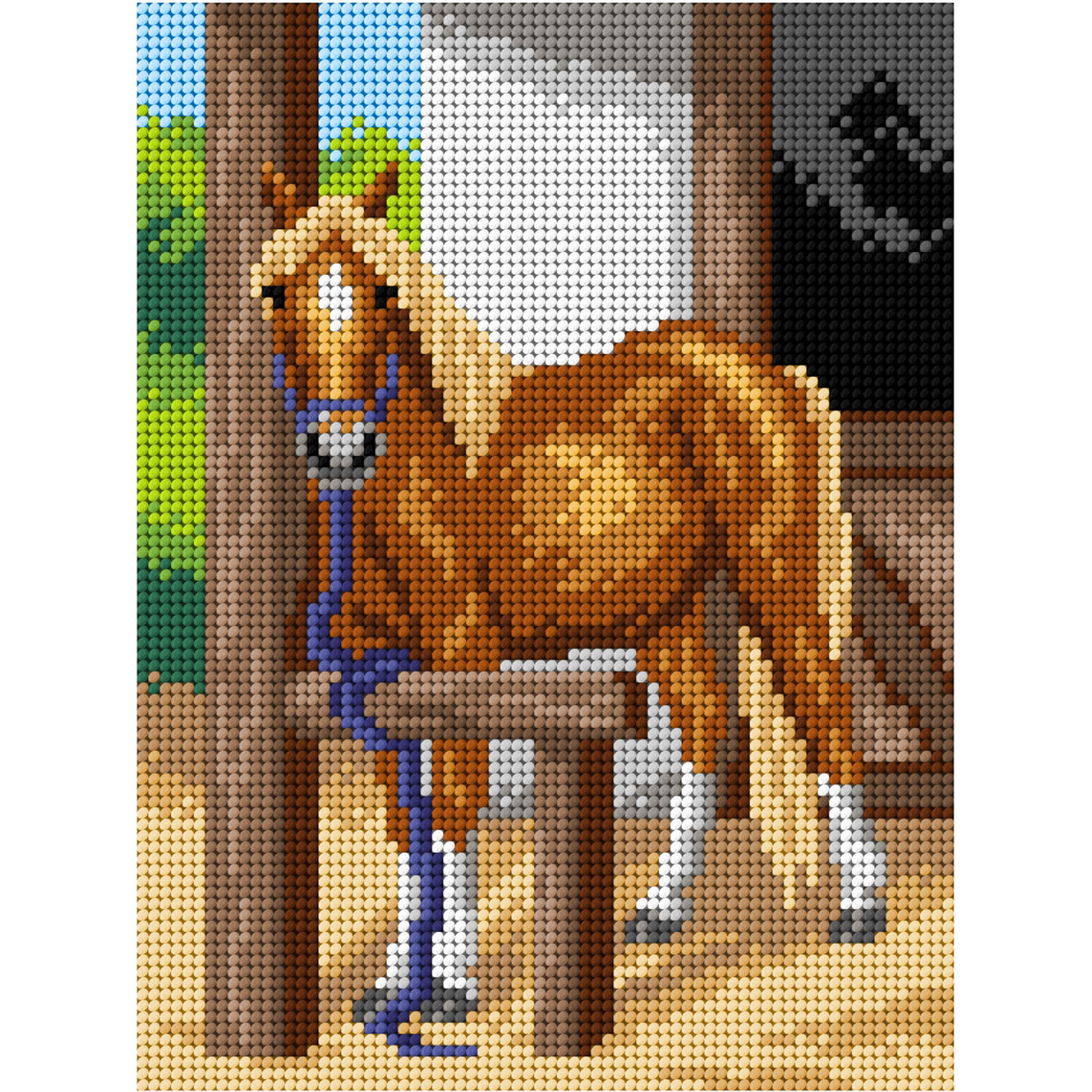 Orchidea 3271F Stramien voorbedrukt paard 18 x 24 cm - STUK