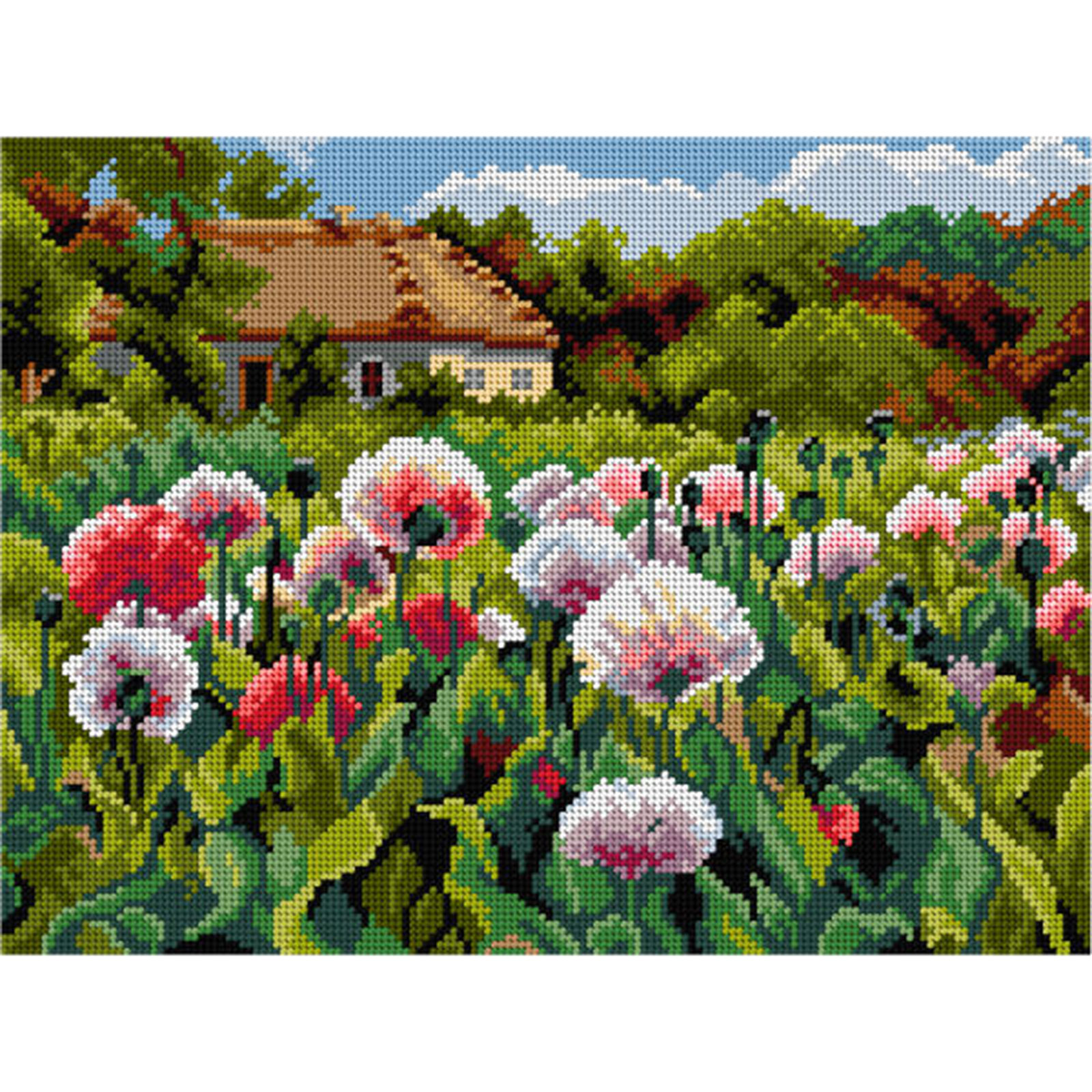 Orchidea 3289J Stramien voorbedrukt Garden 30 x 40 cm - STUK