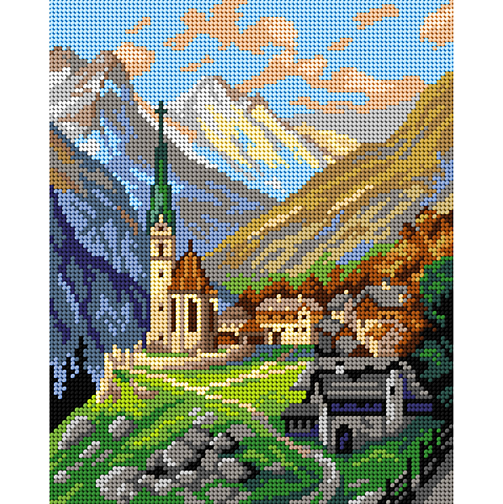 Orchidea 3295H Stramien voorbedrukt Heiligenblut 24 x 30 cm - STUK