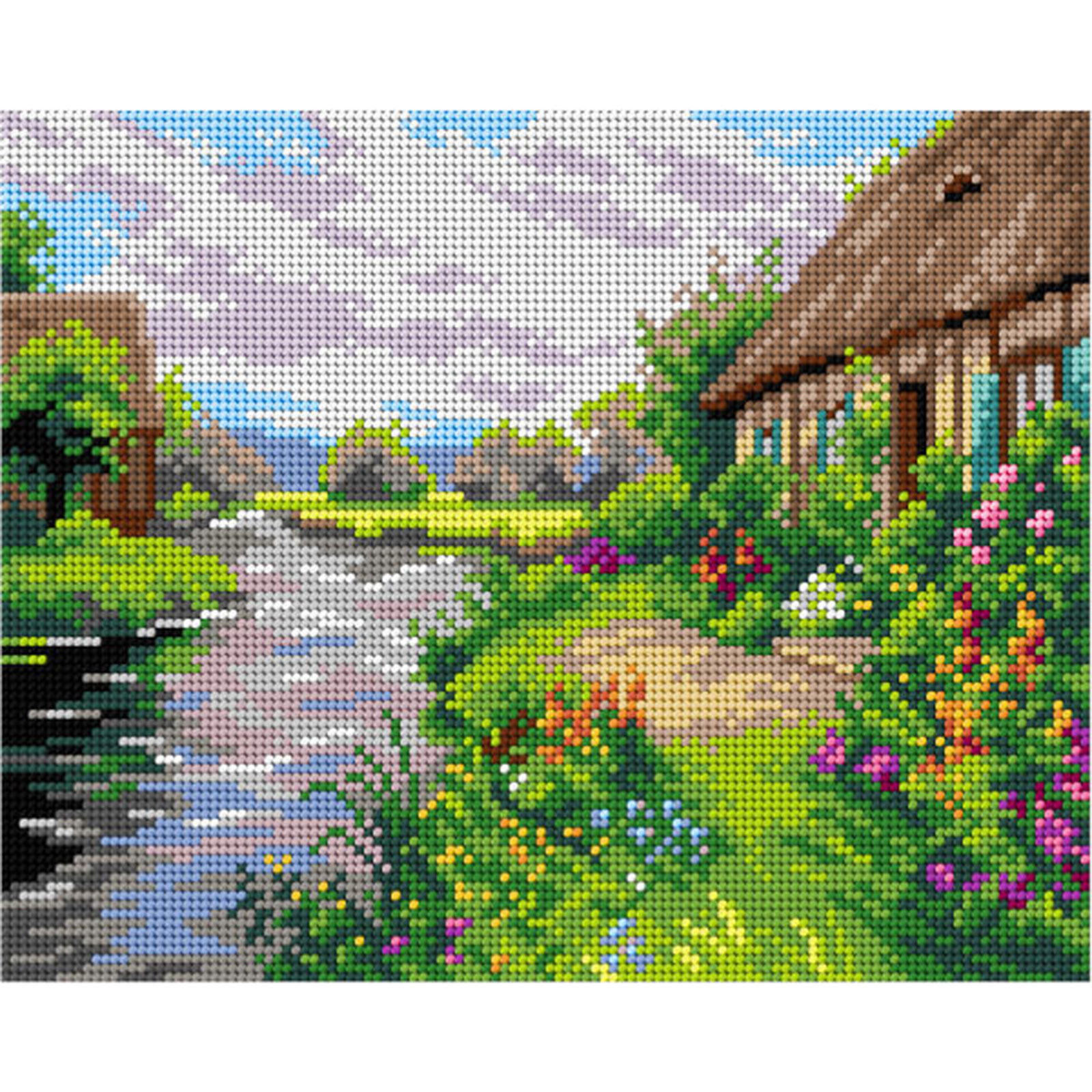 Orchidea 3296H Stramien voorbedrukt Rivier 24 x 30 cm - STUK