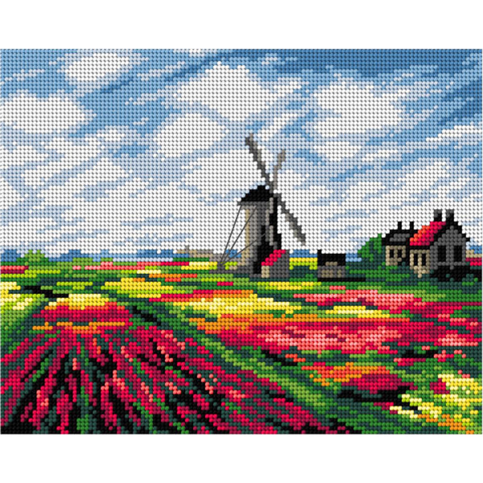 Orchidea 3299H Stramien voorbedrukt Fields 24 x 30 cm - STUK