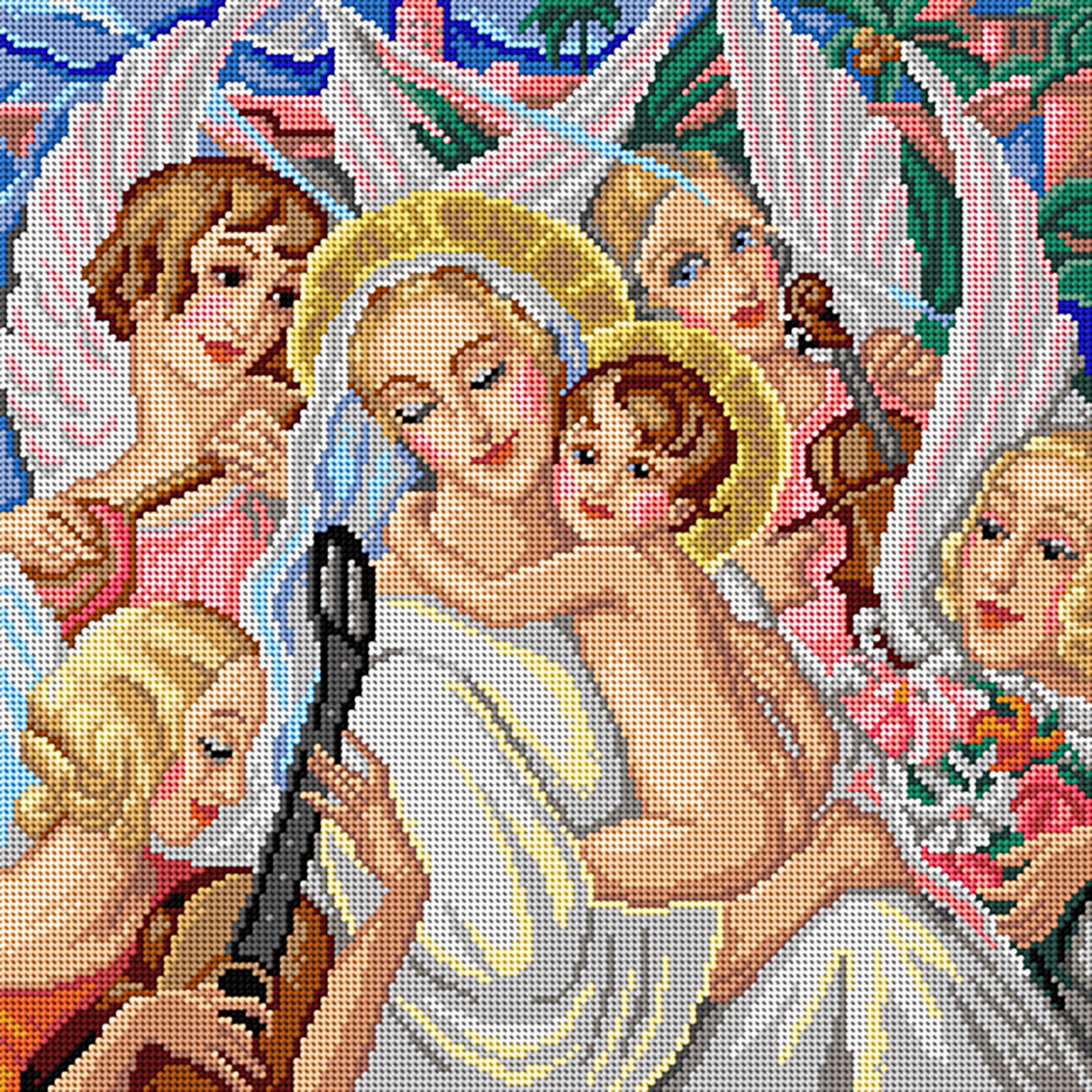 Orchidea 3317L Voorbedrukt stramien Sneeuw 40x40cm - STUK