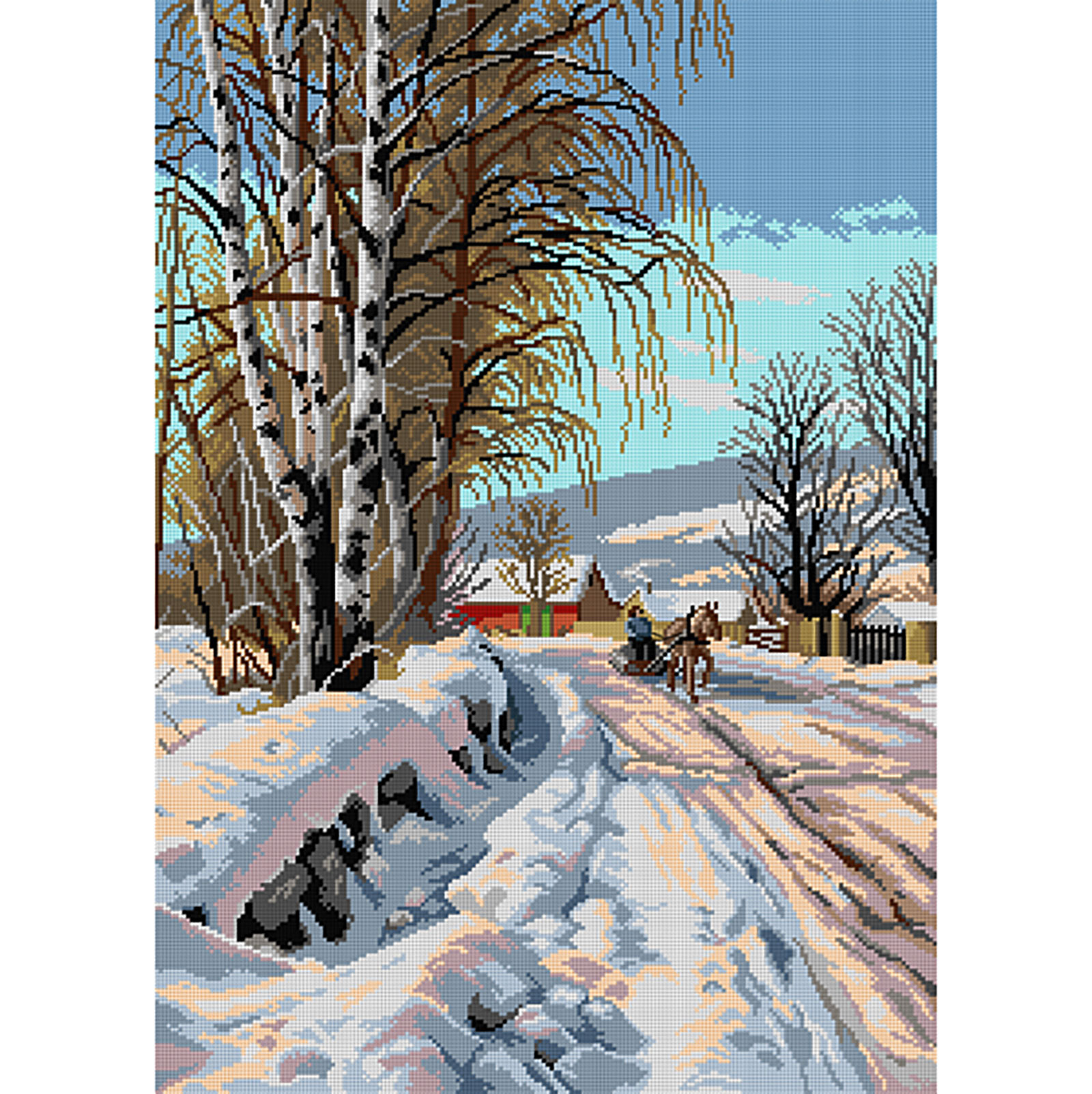 Orchidea 3329R Voorbedrukt stramien Sneeuw 40x70cm - STUK