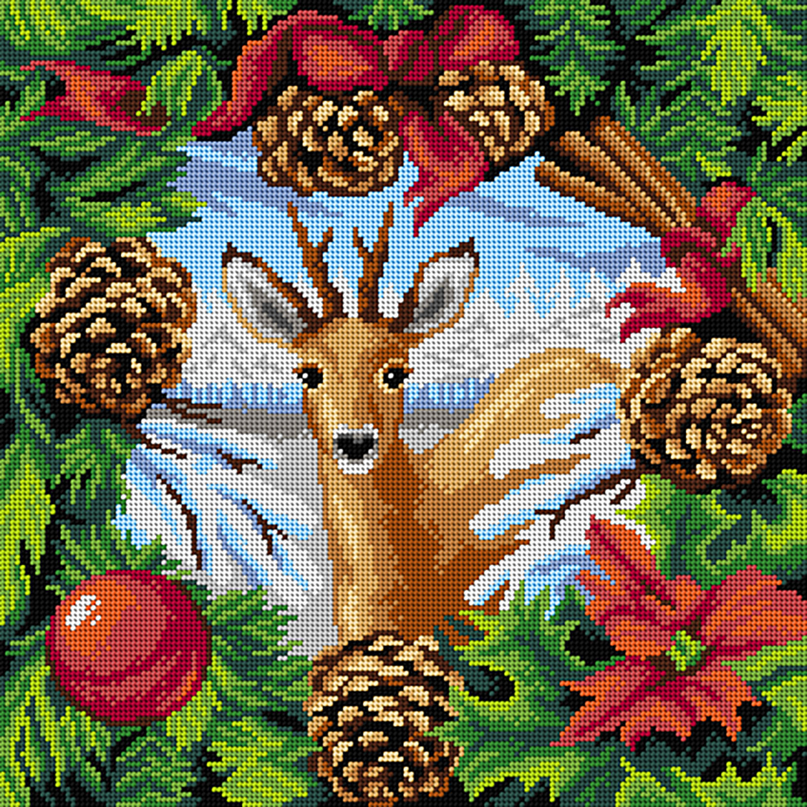 Orchidea 3330L Voorbedrukt stramien Kerstthema's 40x40cm - STUK