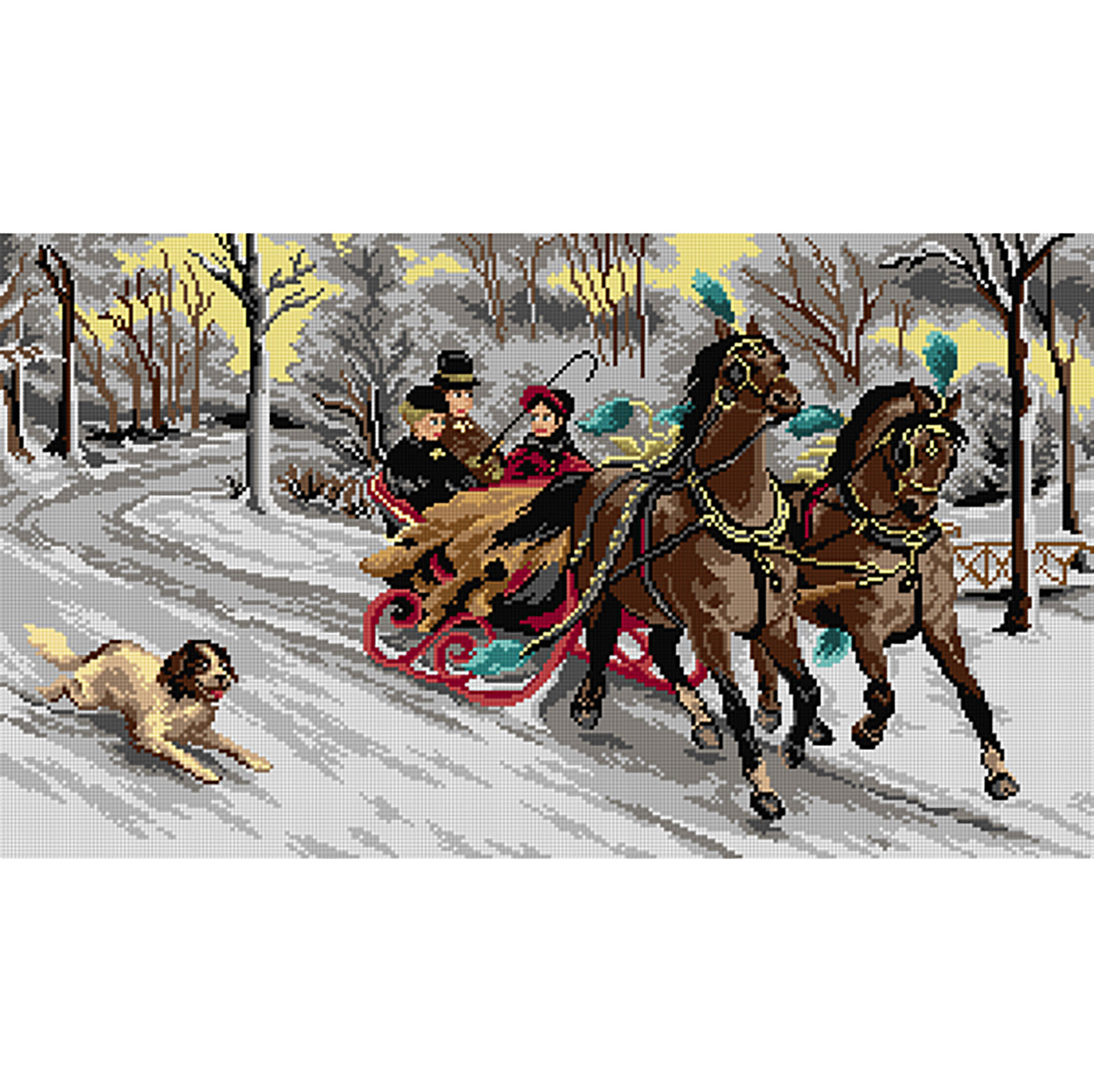 Orchidea 3344R Voorbedrukt stramien Sneeuw 40x70cm - STUK