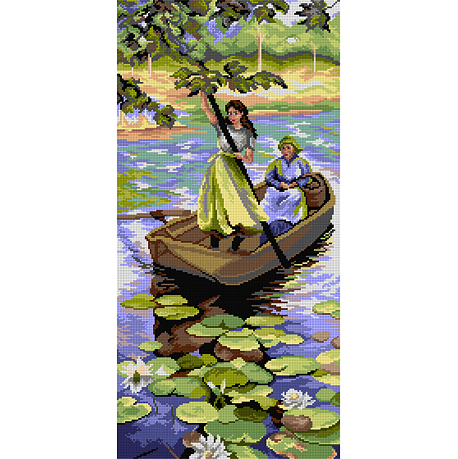 Orchidea 3376Q Stramien voorbedrukt naar John Lavery - Return from Market - STUK