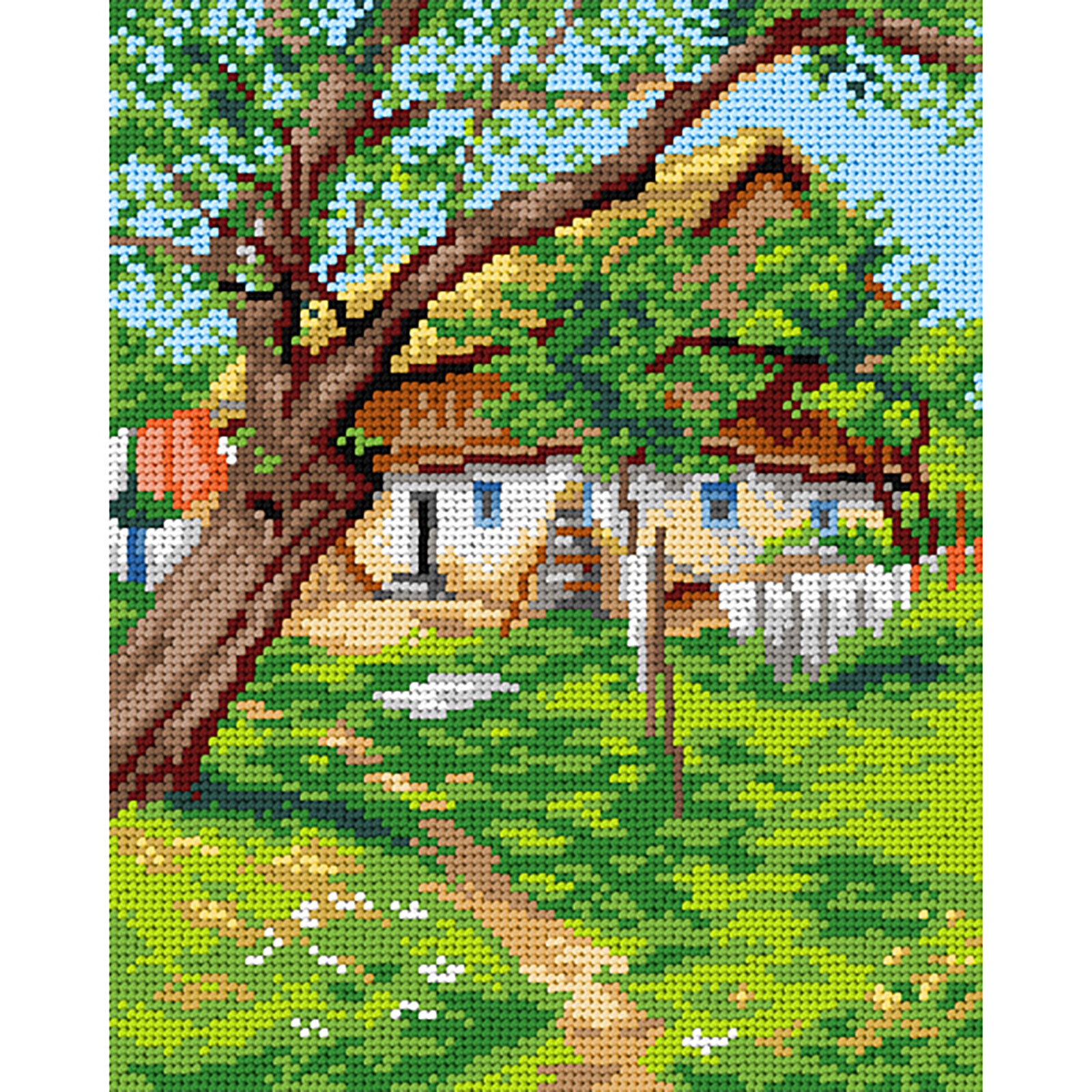 Orchidea 3381H Stramien voorbedrukt naar Marie Egner - Een zomerse dag op het platteland - STUK