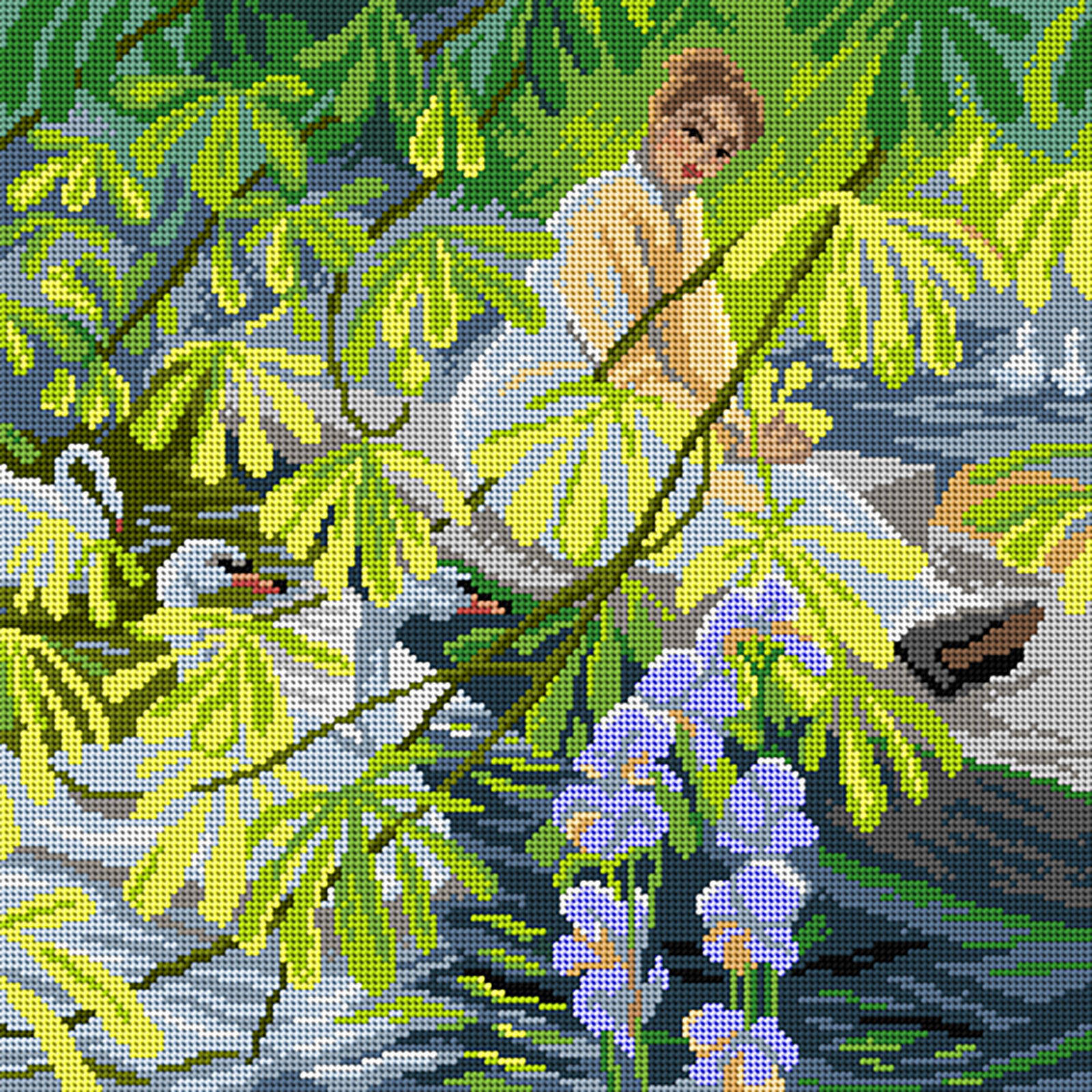 Orchidea 3393L Stramien voorbedrukt Onder de boom - STUK