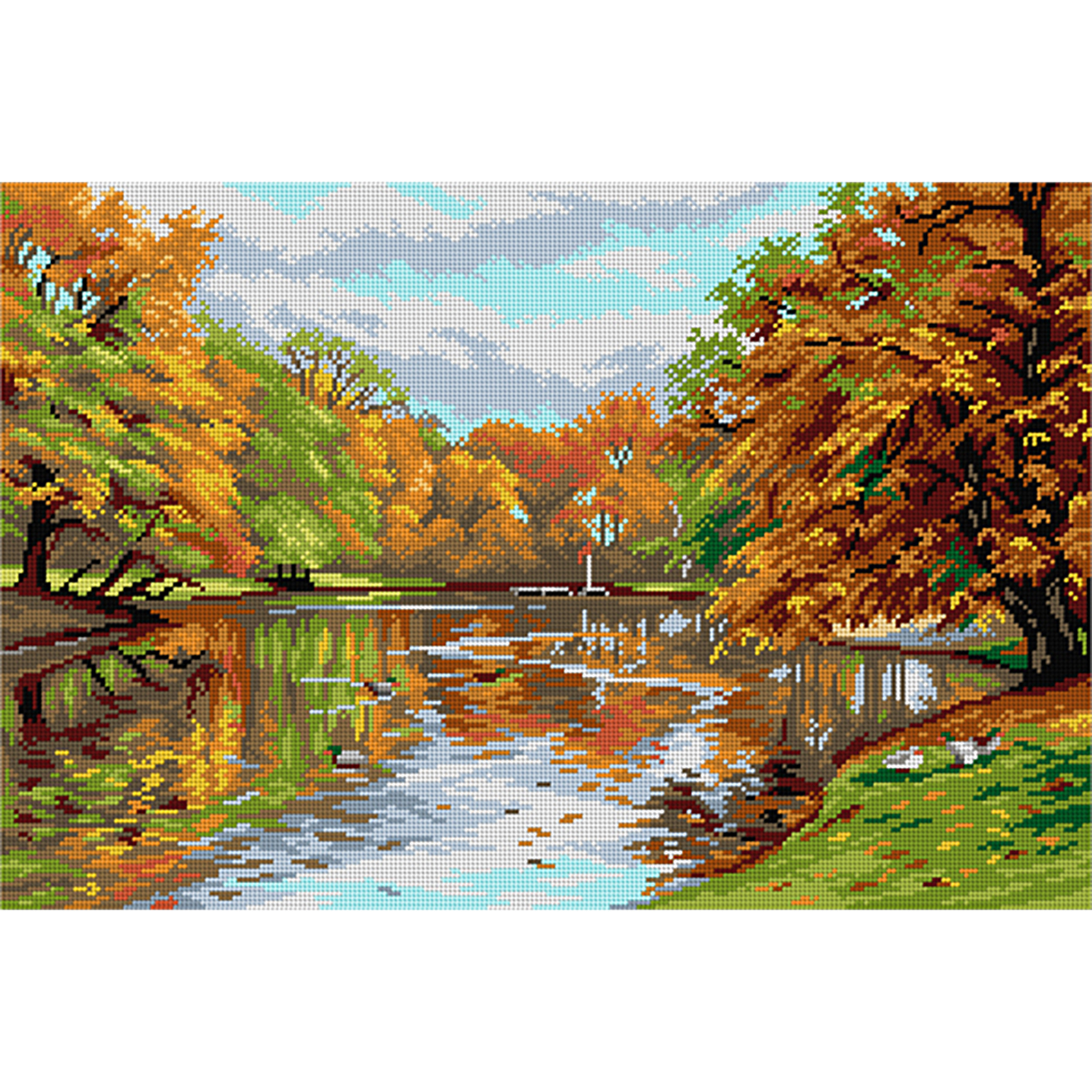 Orchidea 3419Q Voorbedrukt stramien Frederiksberg Tuinen - STUK