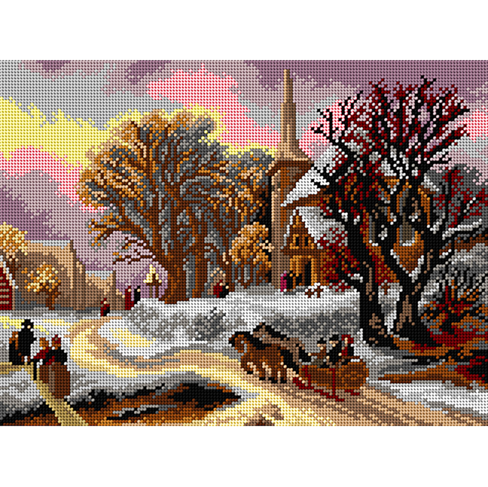 Orchidea 3425J Stramien voorbedrukt Kerk - STUK