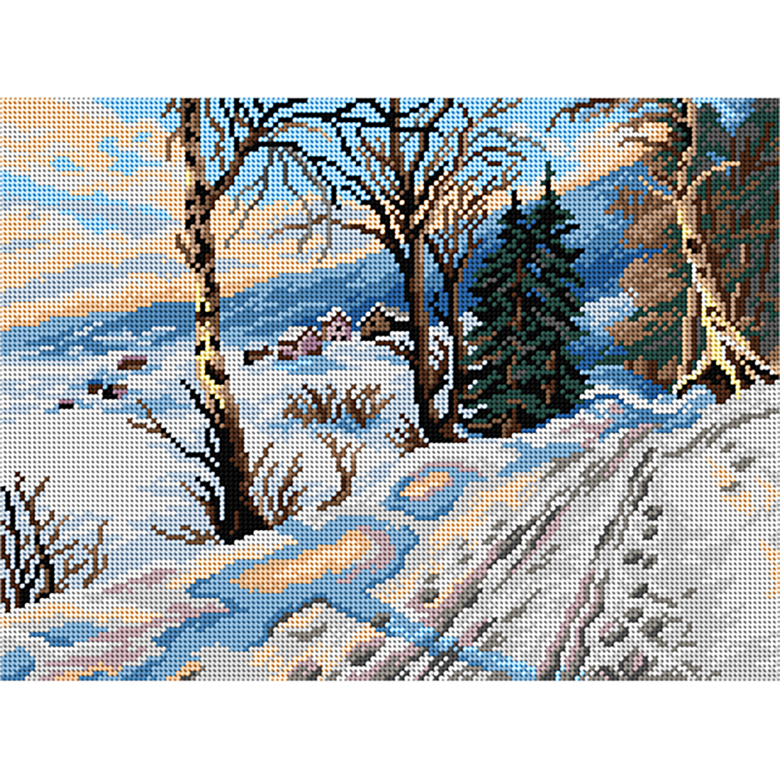 Orchidea 3431J Voorbedrukt stramien Winterscène uit Vignaes - STUK