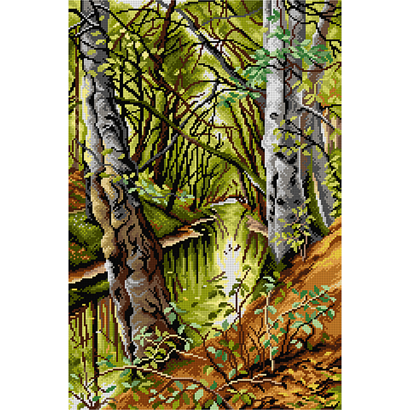 Orchidea 3433Q Voorbedrukt stramien Rivierlandschap - STUK