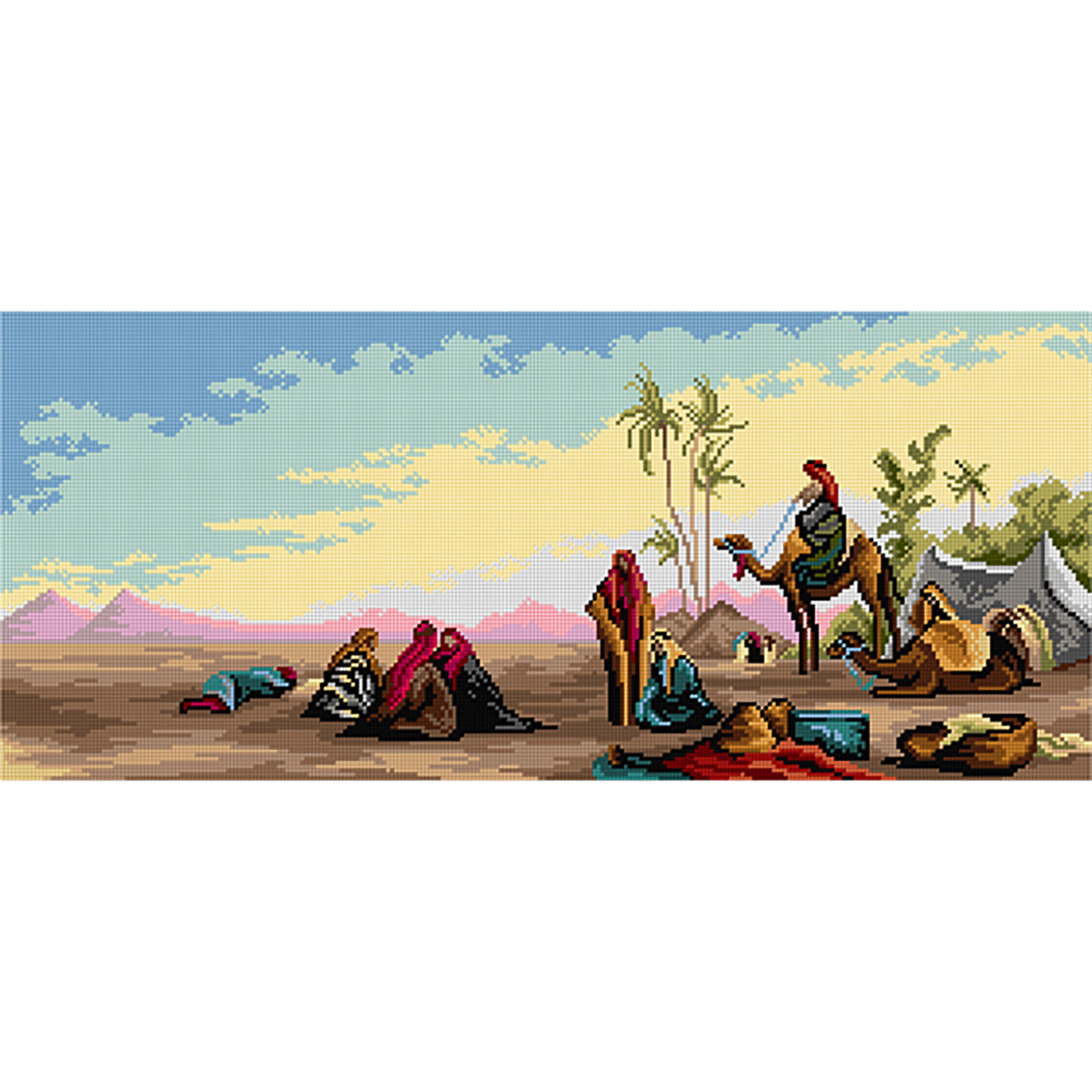 Orchidea 3434Q Voorbedrukt stramien Oase - STUK