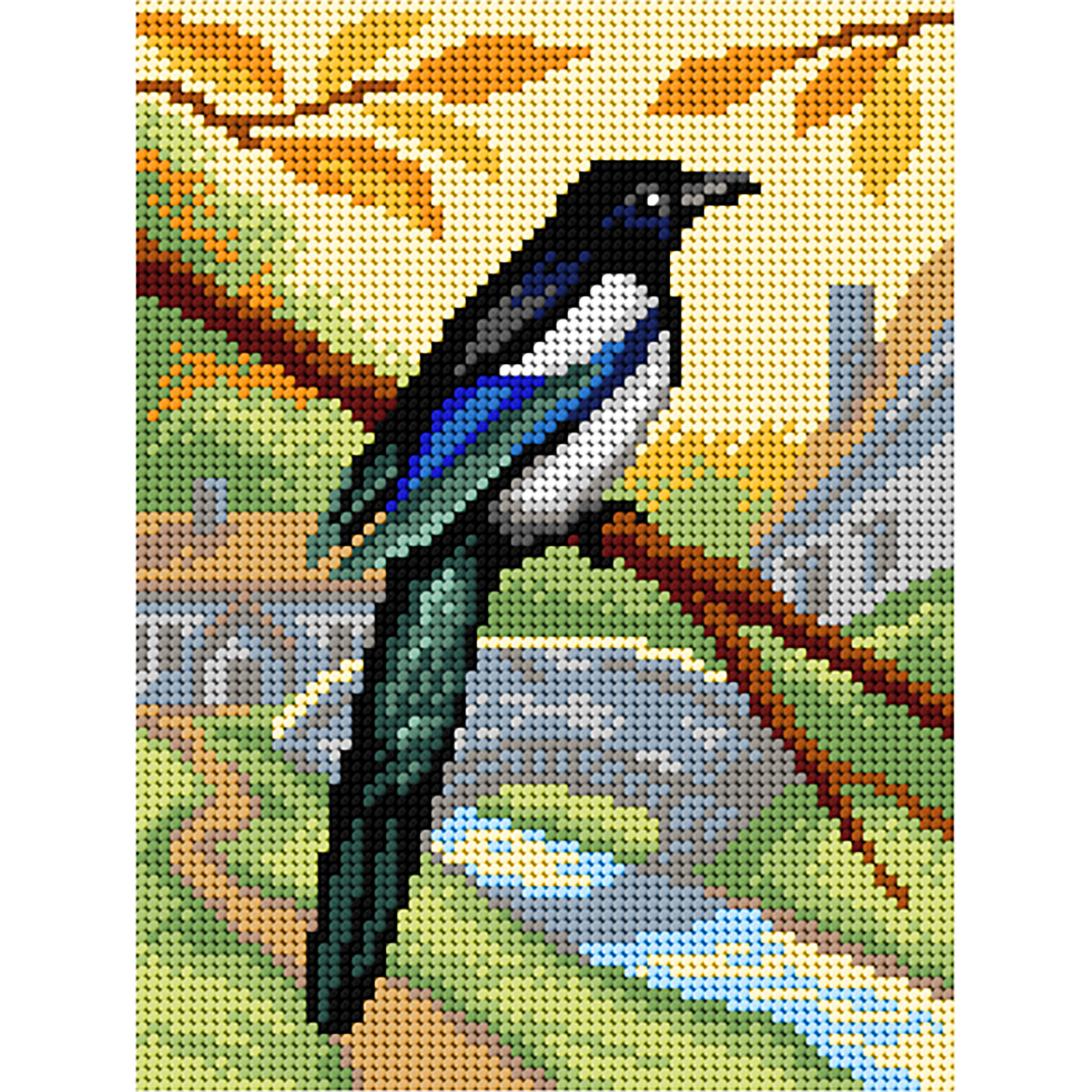 Orchidea 3440F Voorbedrukt stramien Ekster - STUK