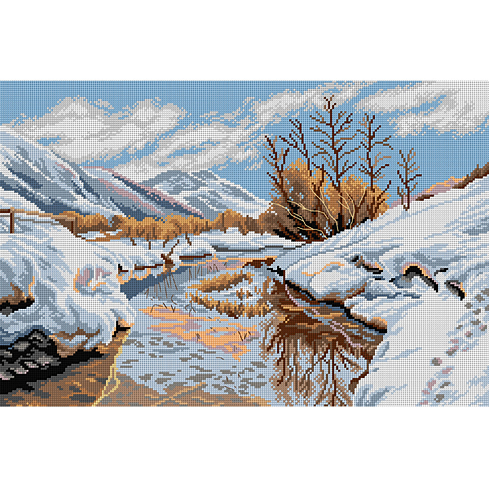 Orchidea 3494Q naar Peder Mork Monsted - Winterzon in het Engadin 40x60cm - STUK