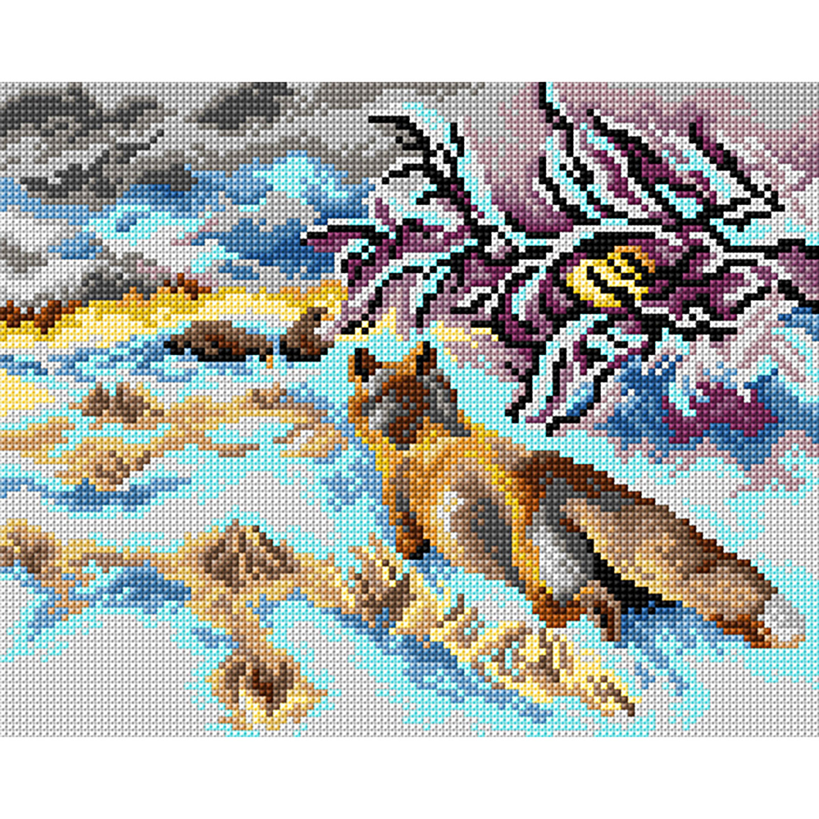 Orchidea 3495H naar Bruno Liljefors - Fox op Duck Hunt 24x30cm - STUK