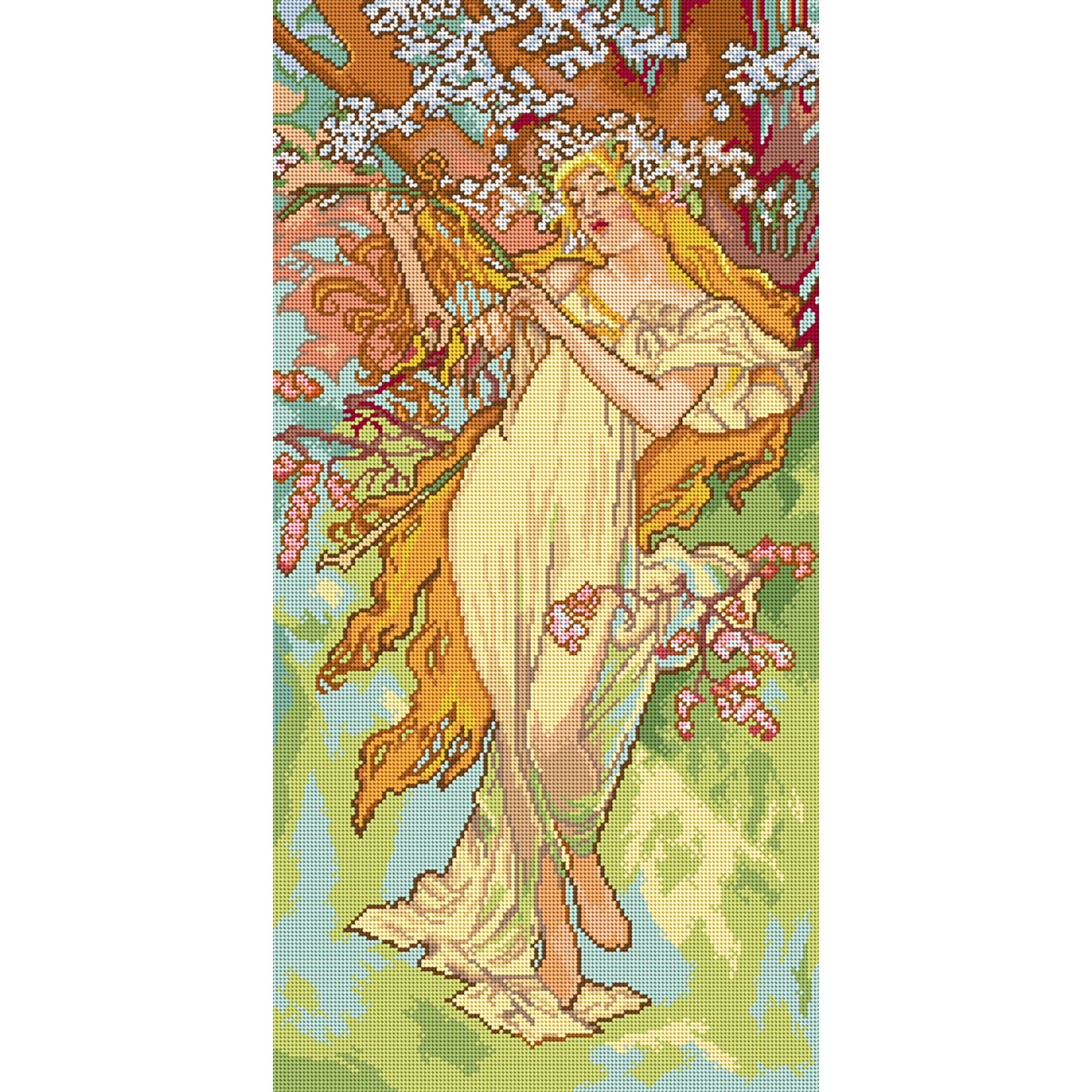 Orchidea 3499Q naar Alfons Mucha - De lente 35x70cm - STUK