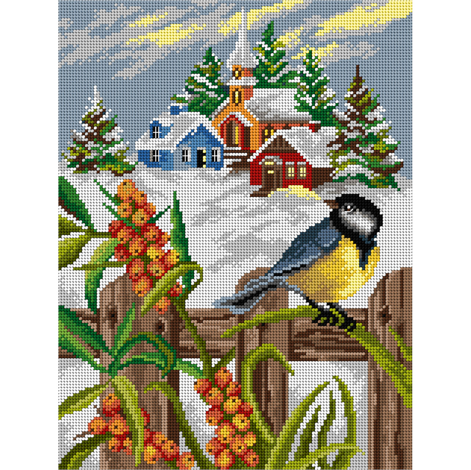 Orchidea canvas 3531J Winterlandschap 30x40cm - STUK