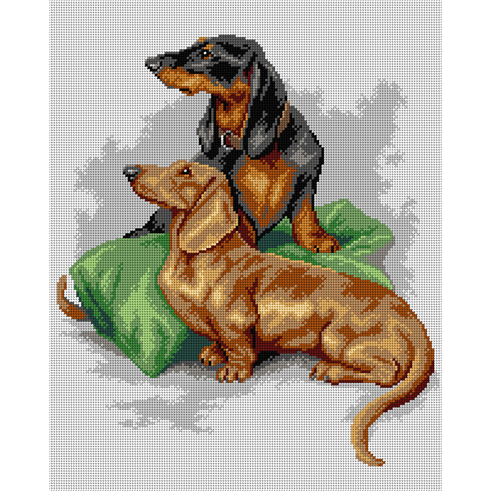 Orchidea canvas 3538M Teckels 40x50cm - STUK