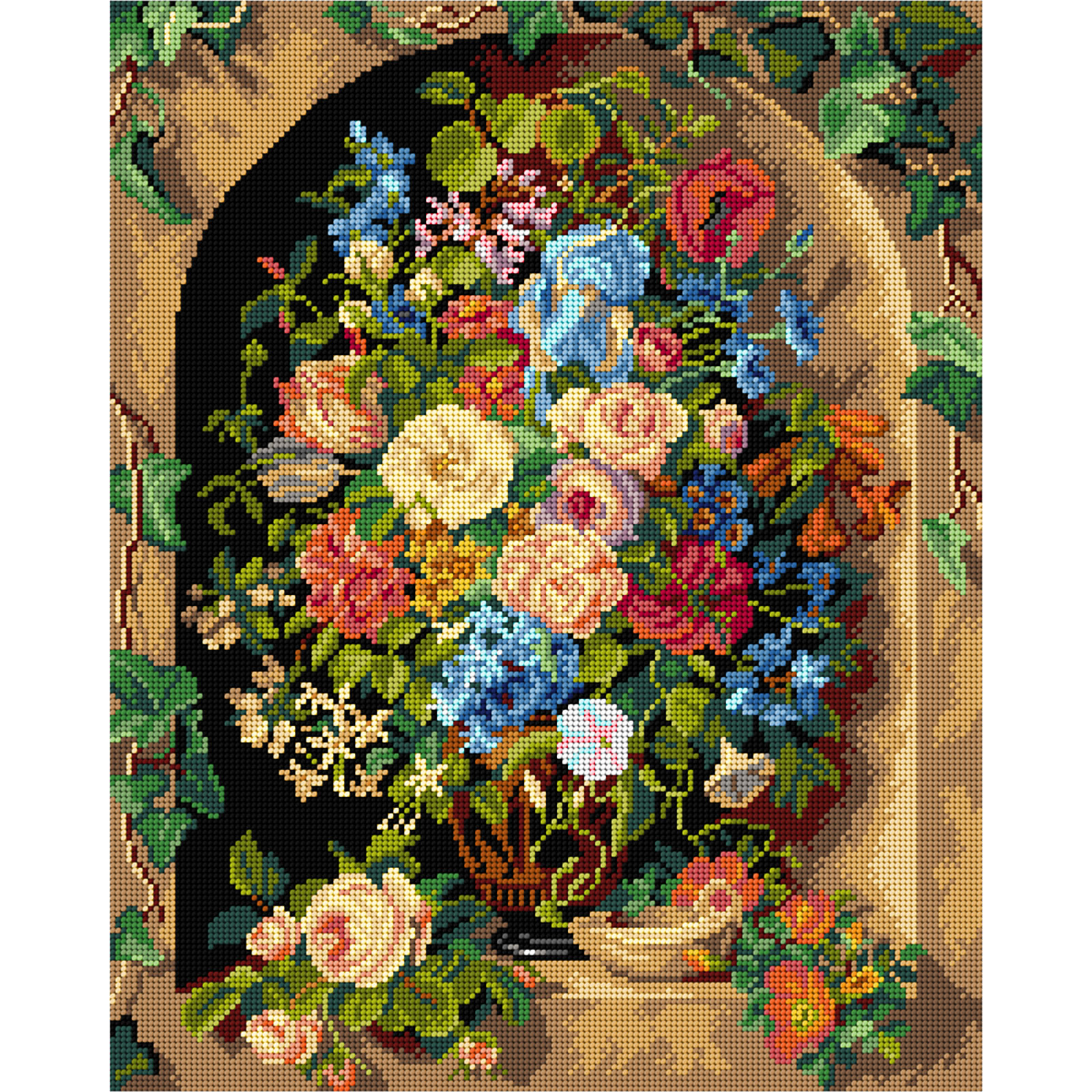 Orchidea canvas 3539M Boeket 40x50cm - STUK