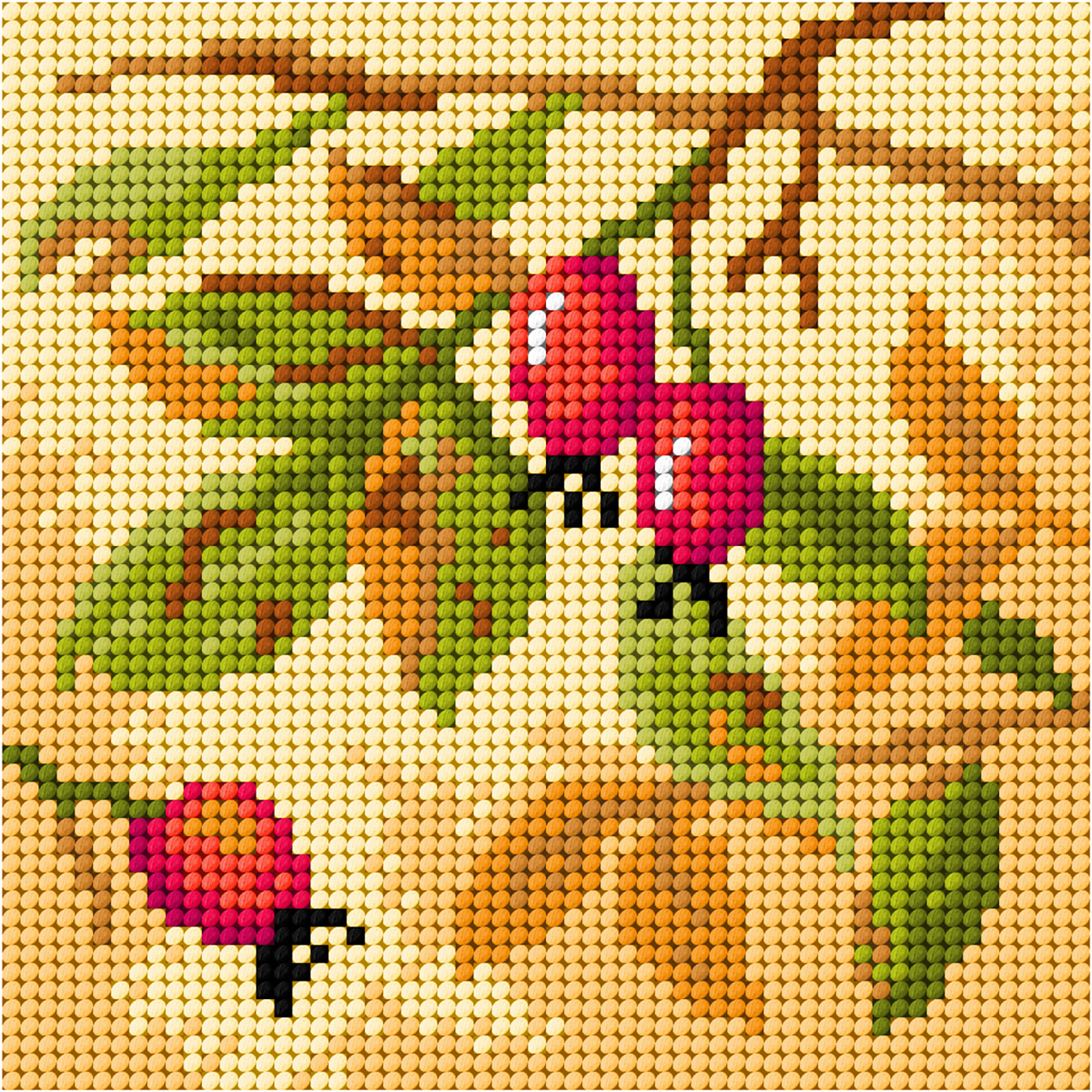 Orchidea canvas 3544D Herfst 15x15cm - STUK