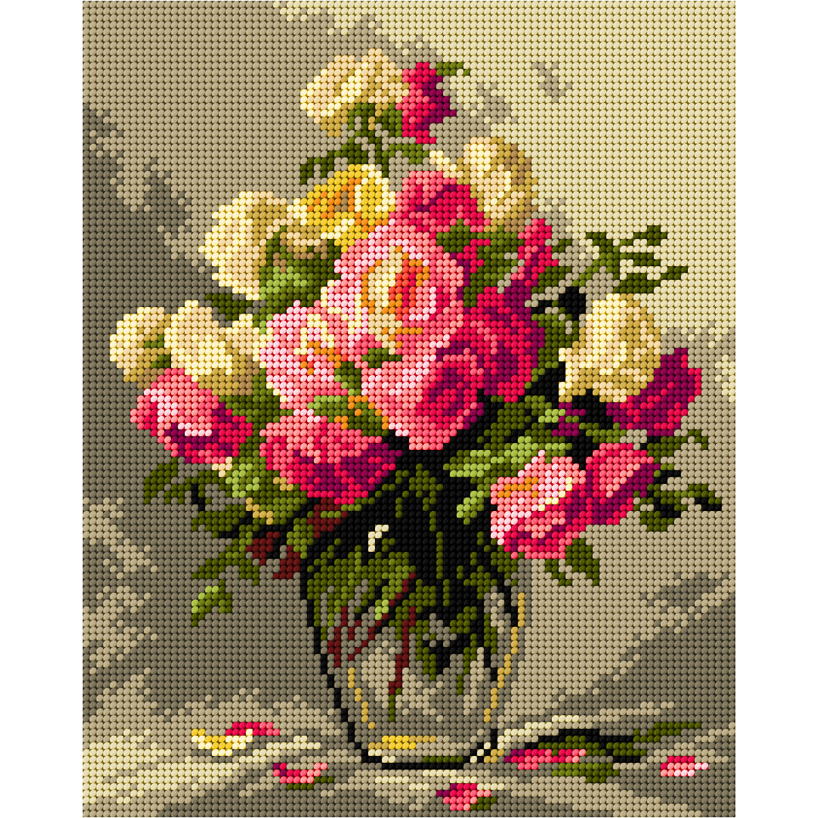 Orchidea canvas 3549H Rozen 24x30cm - STUK