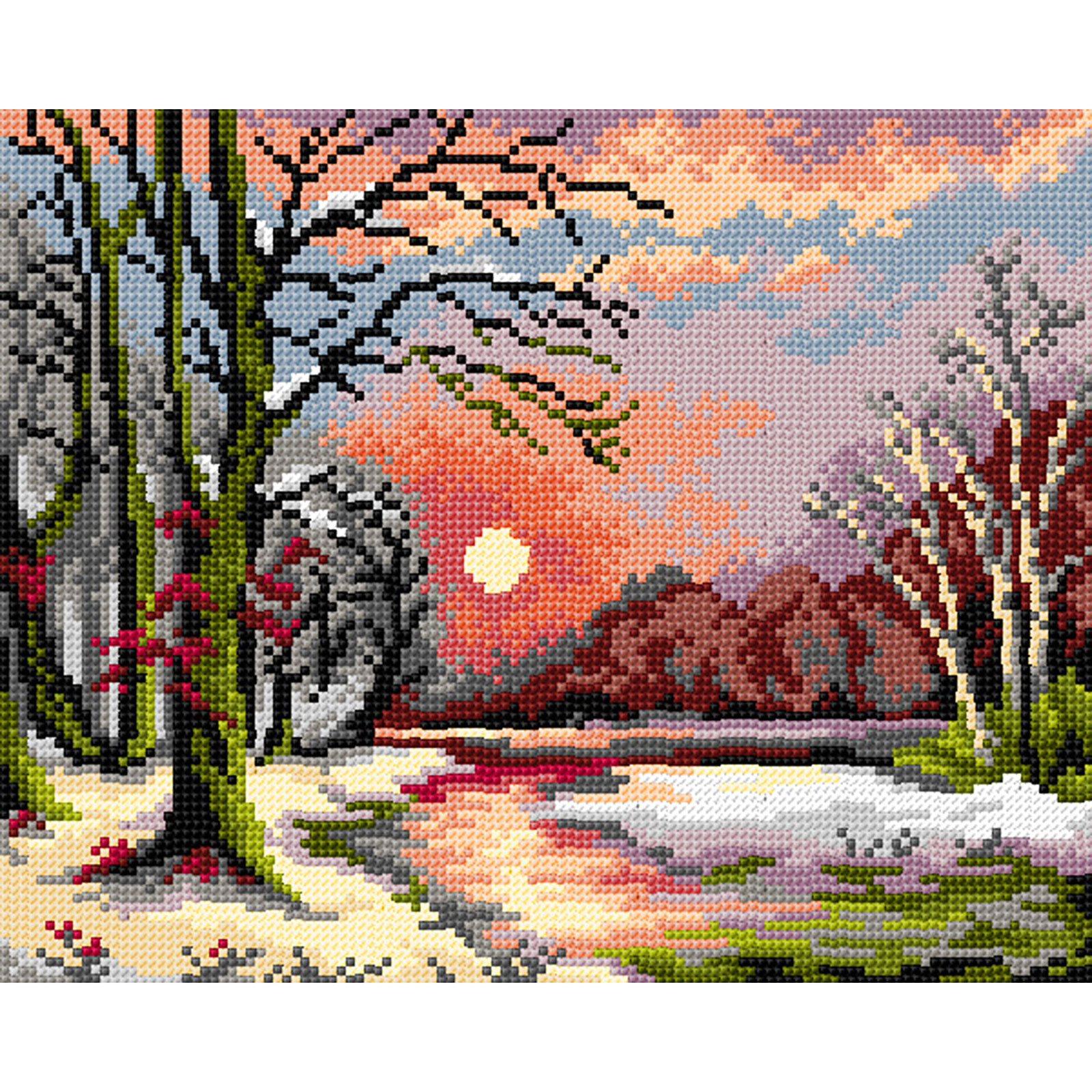 Orchidea canvas 3563H Winterlandschap 24x30cm - STUK