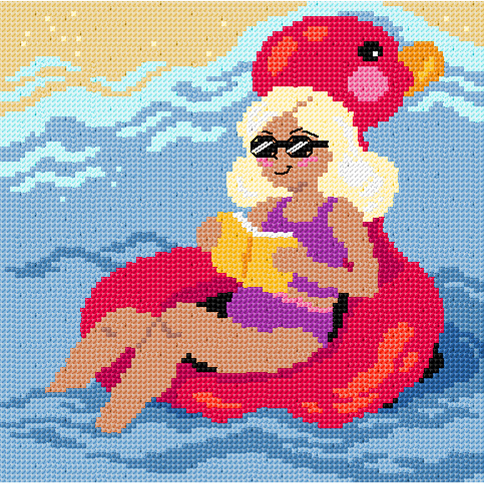 Orchidea canvas 3569H Vakantie aan zee 24x24cm - STUK