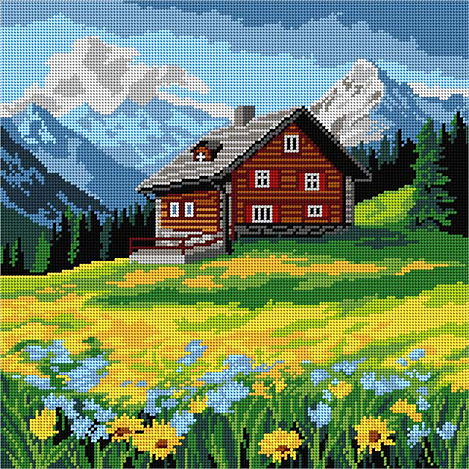 Orchidea 3599L Voorbedrukt stramien Bergen - STUK