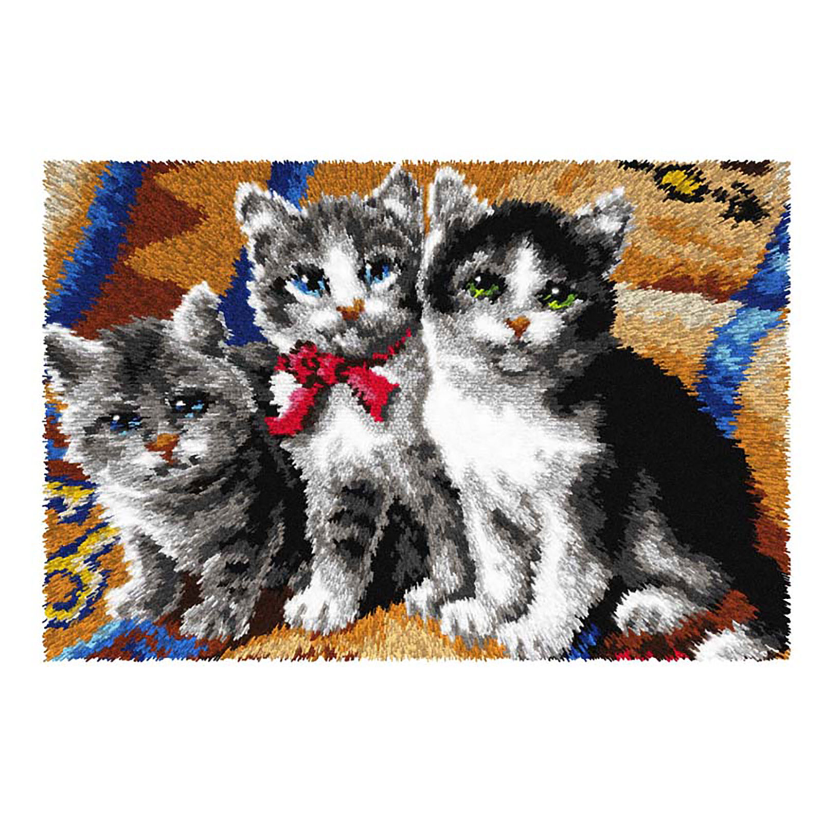 Orchidea 4131 Voorbedrukt latch hook kleedpakket Katten 50x74,5cm - STUK